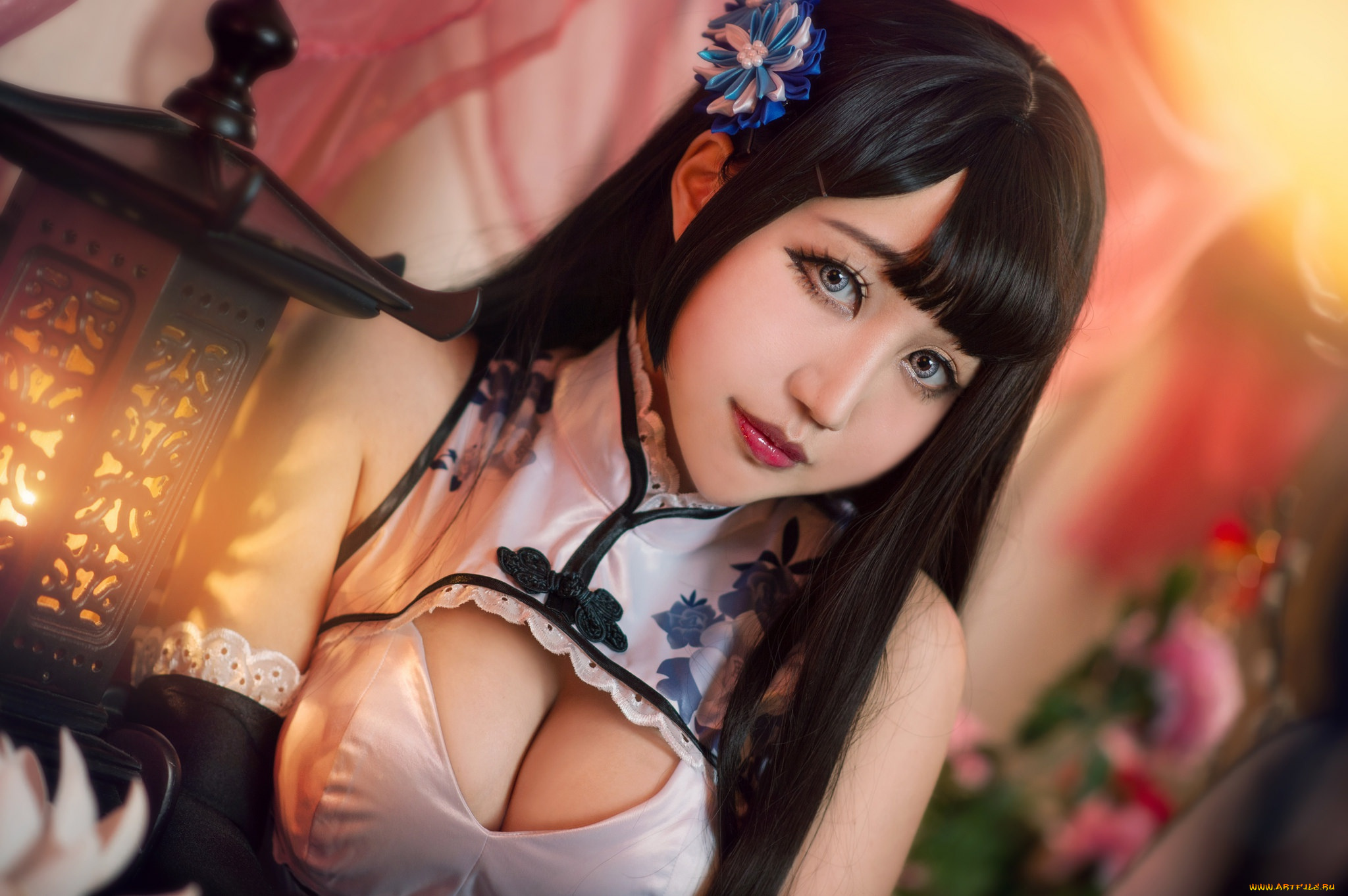 девушки, -unsort, , азиатки, ресницы, взгляд, лицо, глаза, грудь, свет, девушка