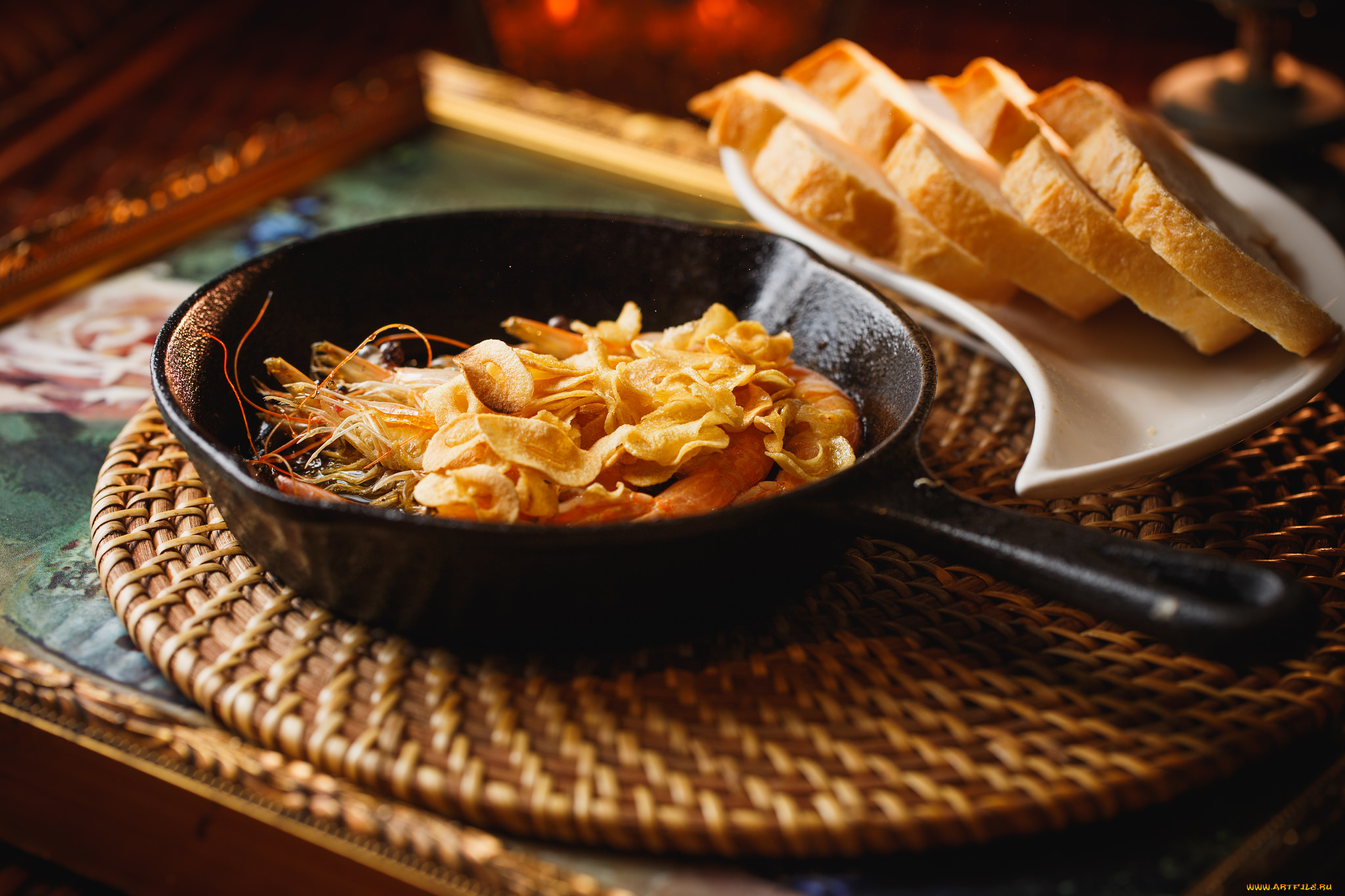 еда, рыбные, блюда, , с, морепродуктами, снедь