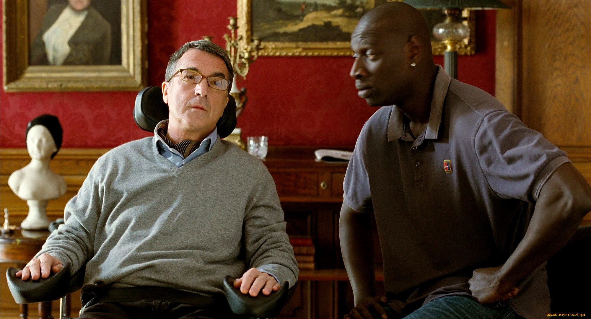 кино, фильмы, 1, 1, intouchables, филипп, дрисс, картины, коляска, очки