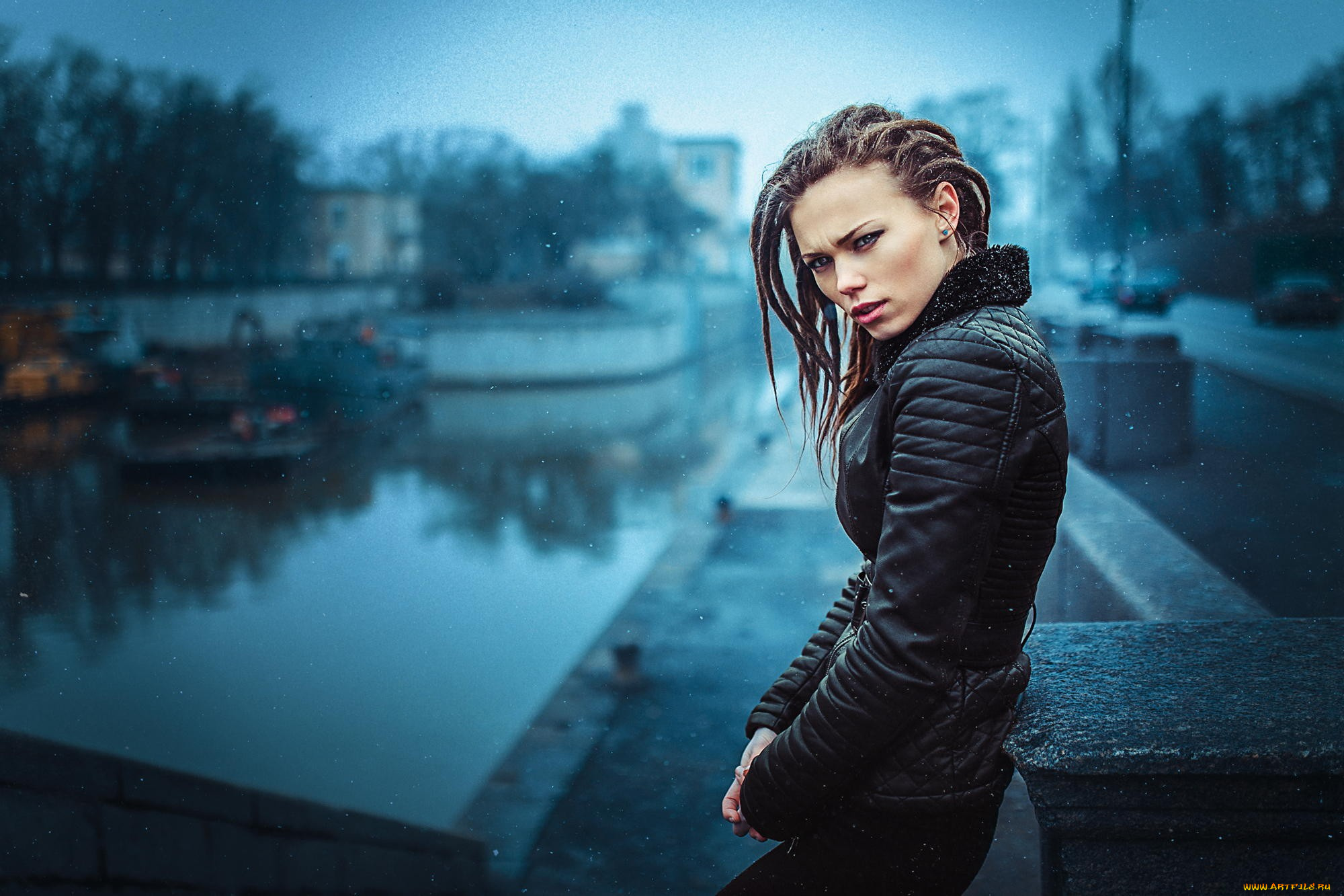 девушки, -, блондинки, , светловолосые, женщины, дреды, дождь, иван, горохов, куртка, набережная