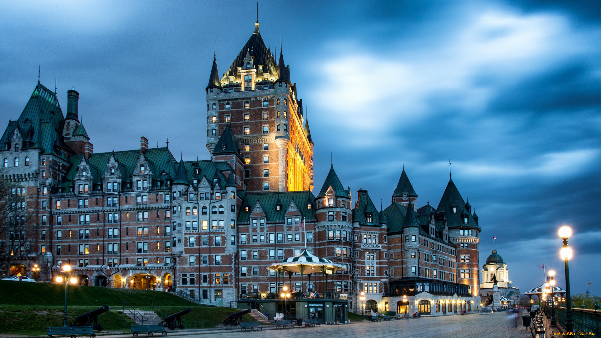 города, квебек, , канада, шато, фронтенак, квебек, гранд, отель, стиль, шатоэск, национальная, достопримечательность