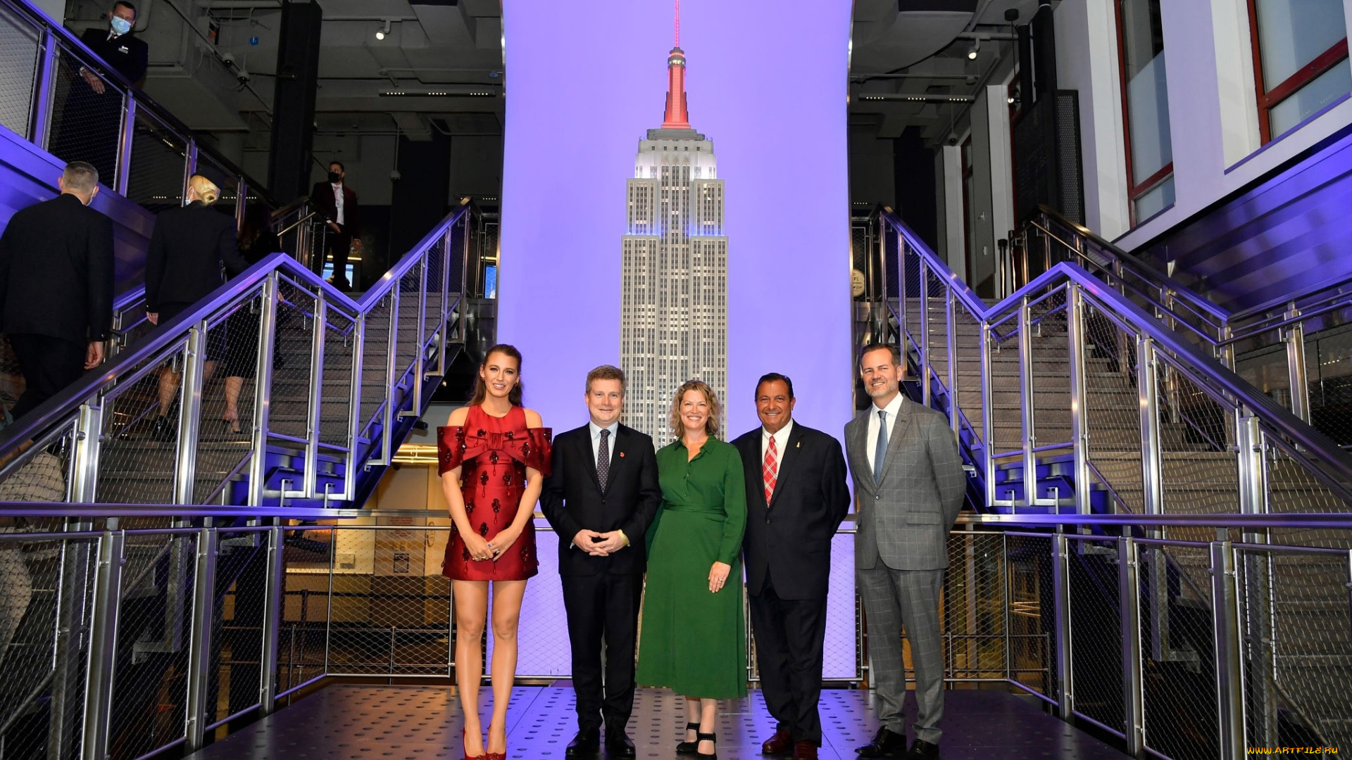 разное, знаменитости, blake, lively, люди, лестницы, плакат