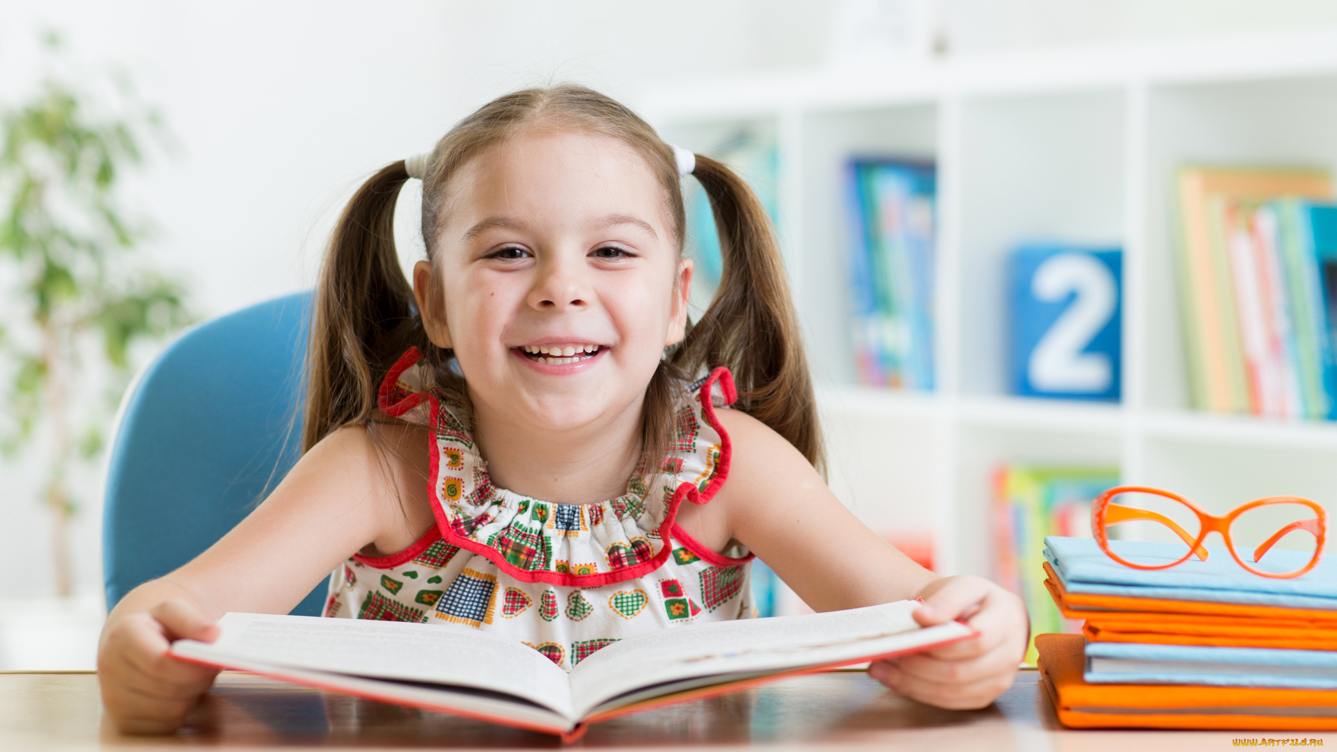 разное, дети, девочка, книги