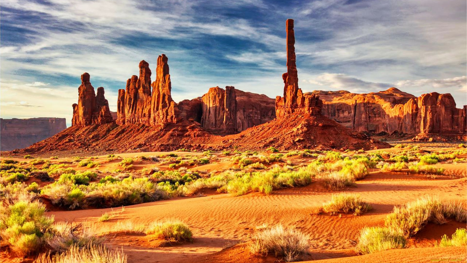 totem, pole, monument, valley, arizona, природа, горы, totem, pole, monument, valley