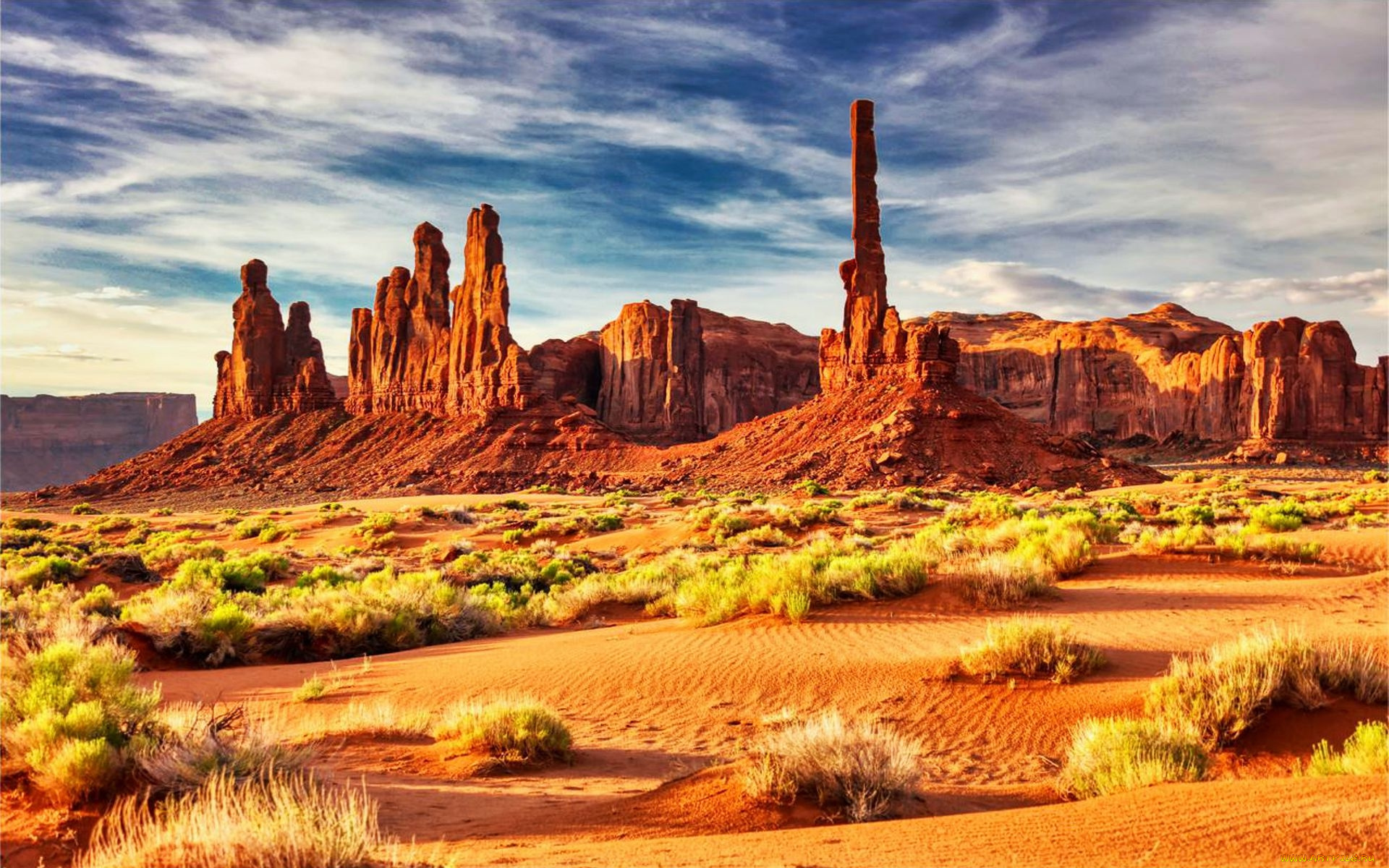totem, pole, monument, valley, arizona, природа, горы, totem, pole, monument, valley