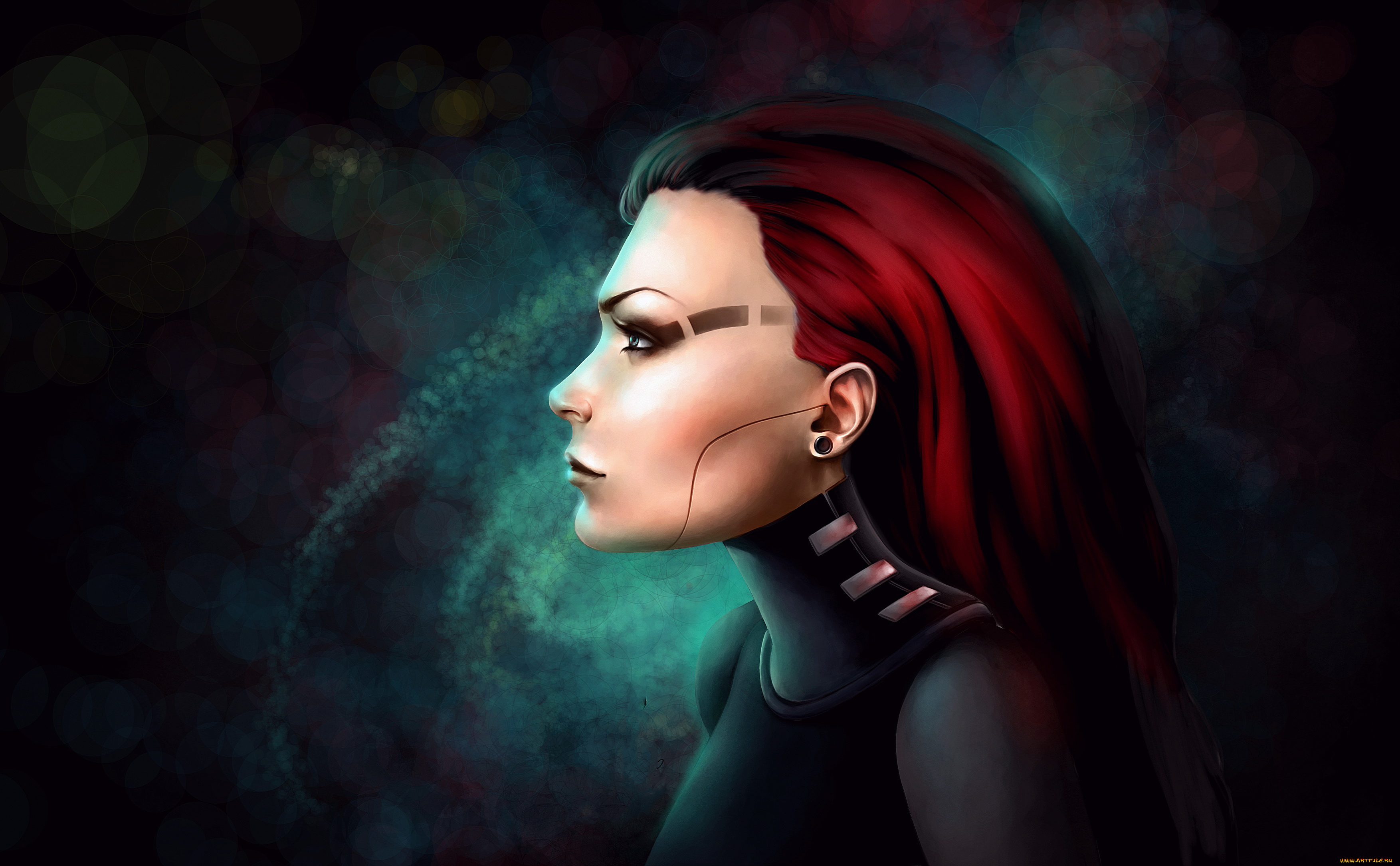 фэнтези, роботы, , киборги, , механизмы, девушка, фон