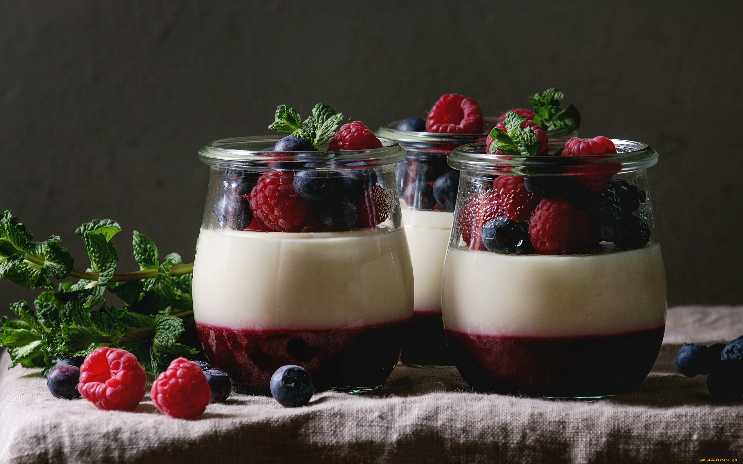 еда, мороженое, , десерты, мята, десерт, желе, малина