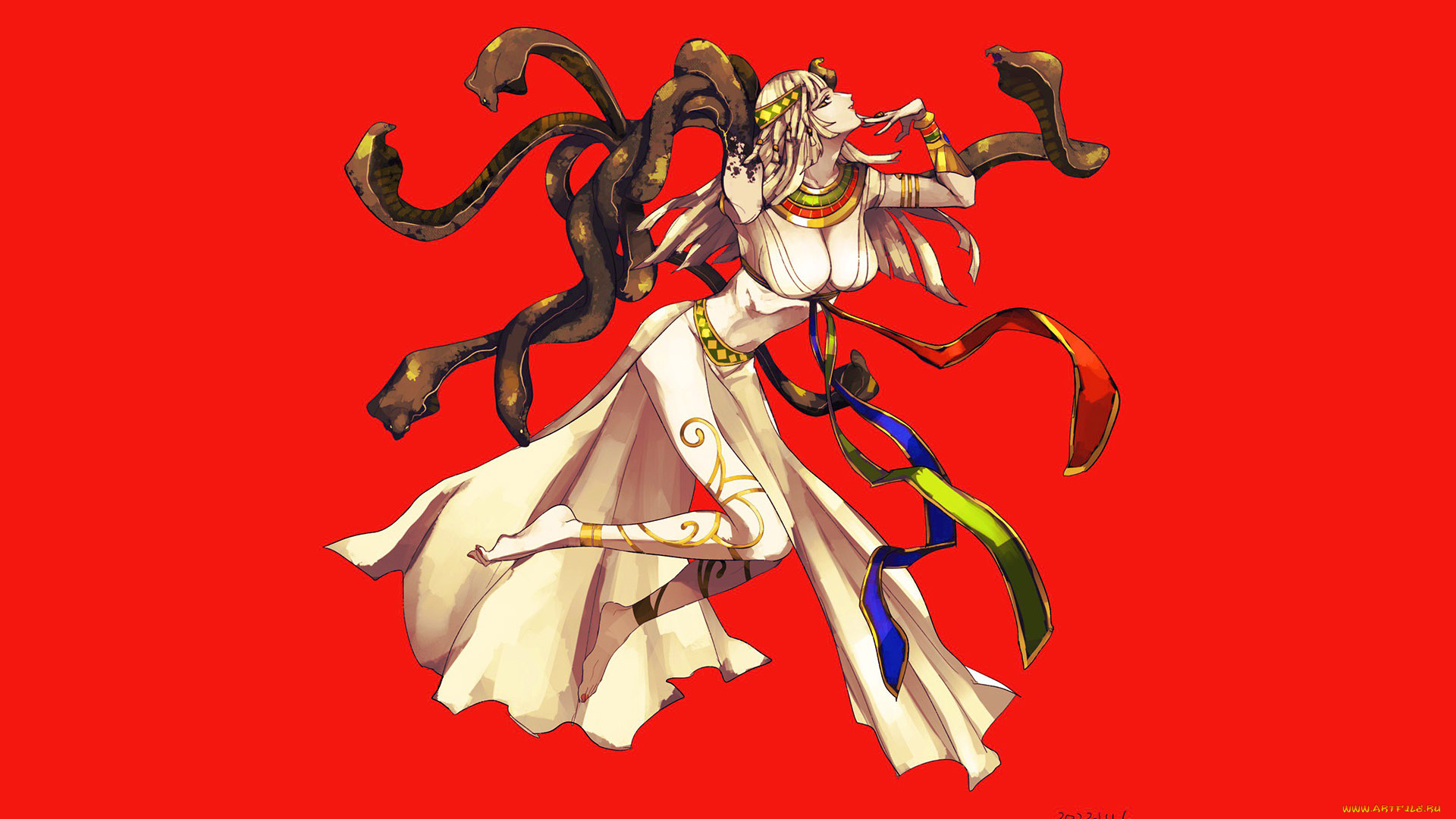 видео, игры, shin, megami, tensei, v, клеопатра, девушка, змеи