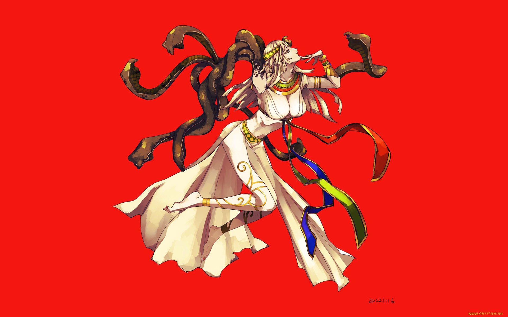 видео, игры, shin, megami, tensei, v, клеопатра, девушка, змеи