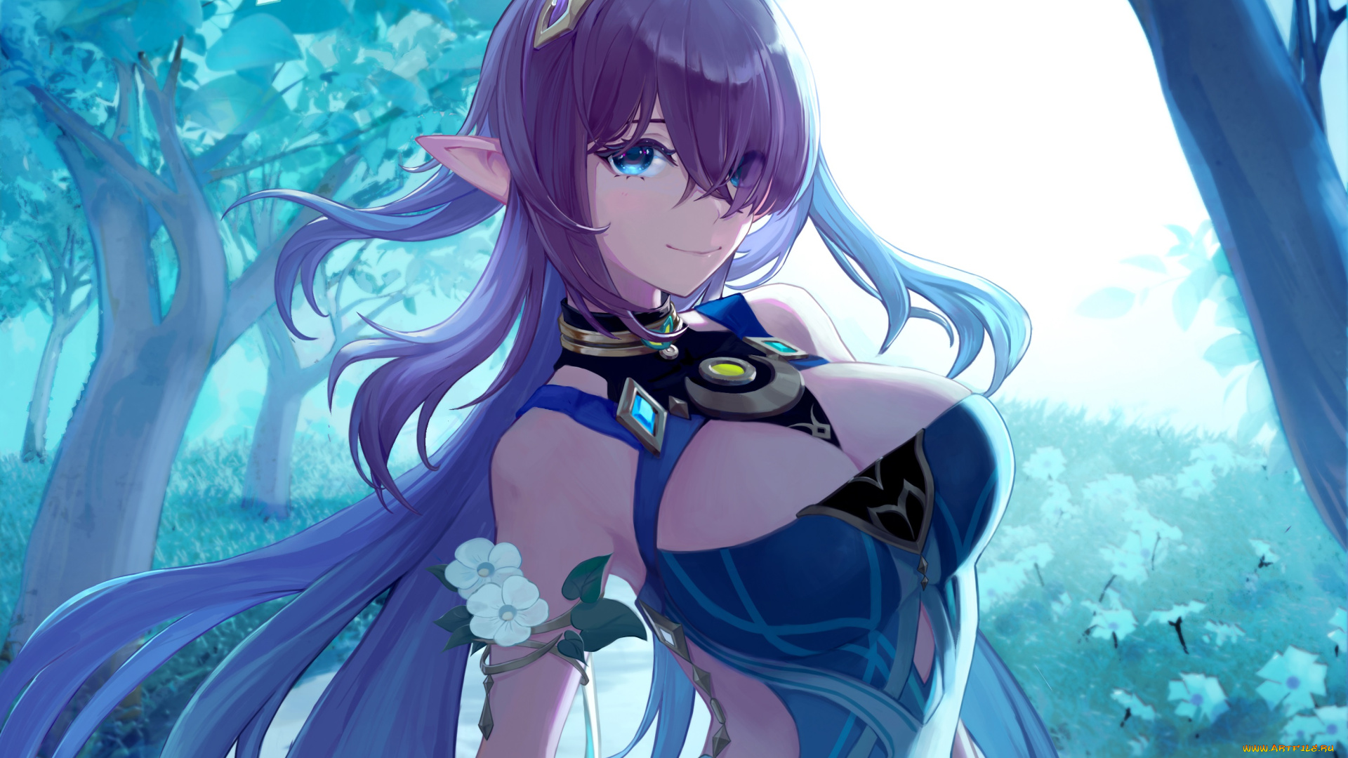 аниме, genshin, impact, девушка