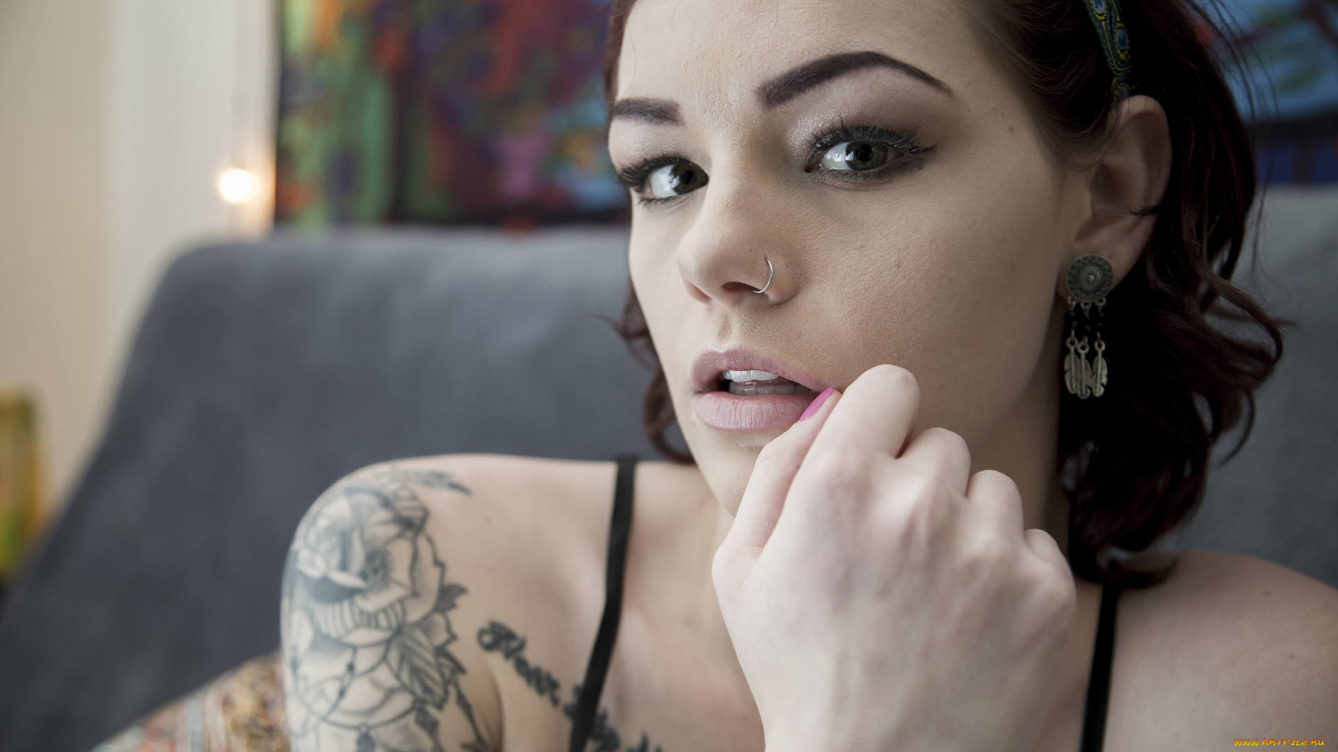 девушки, -, лица, , портреты, foxxy