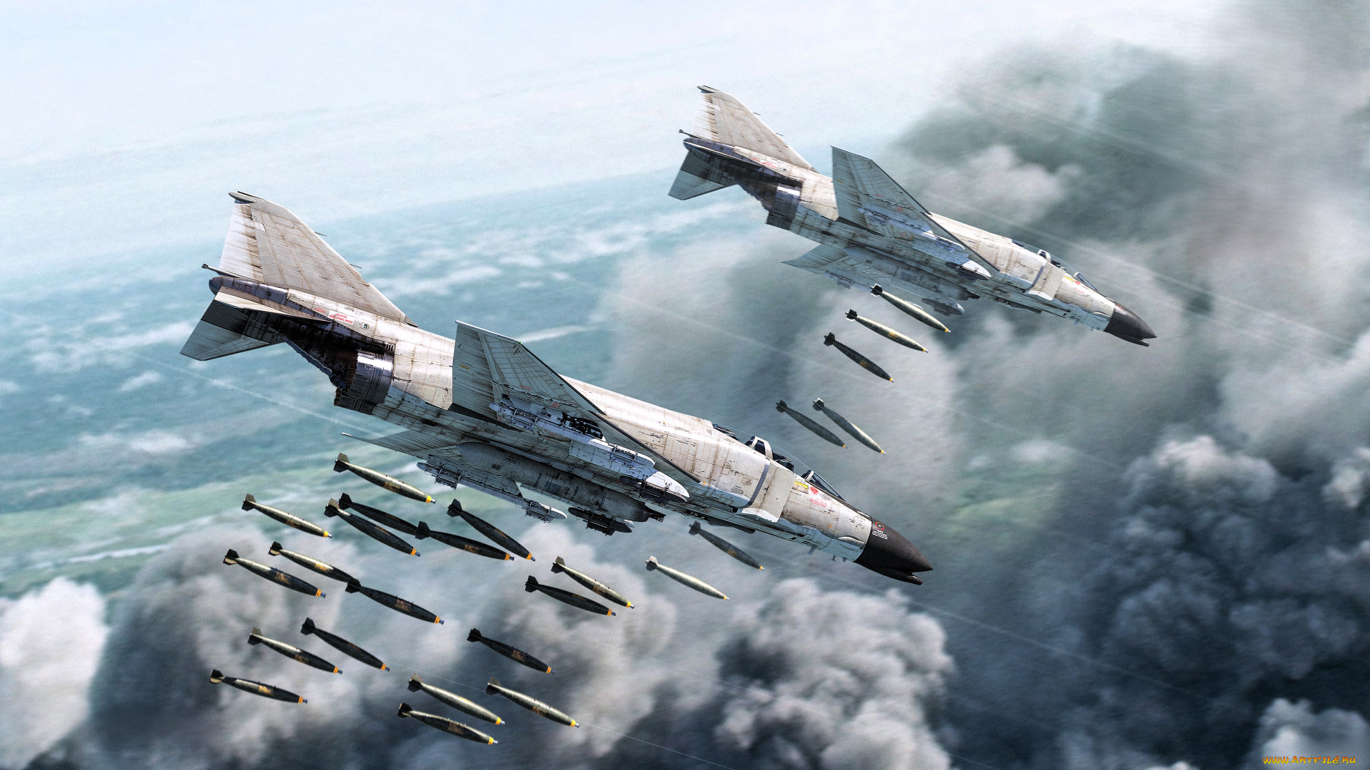 видео, игры, war, thunder, самолеты, полет, бомбы, облака