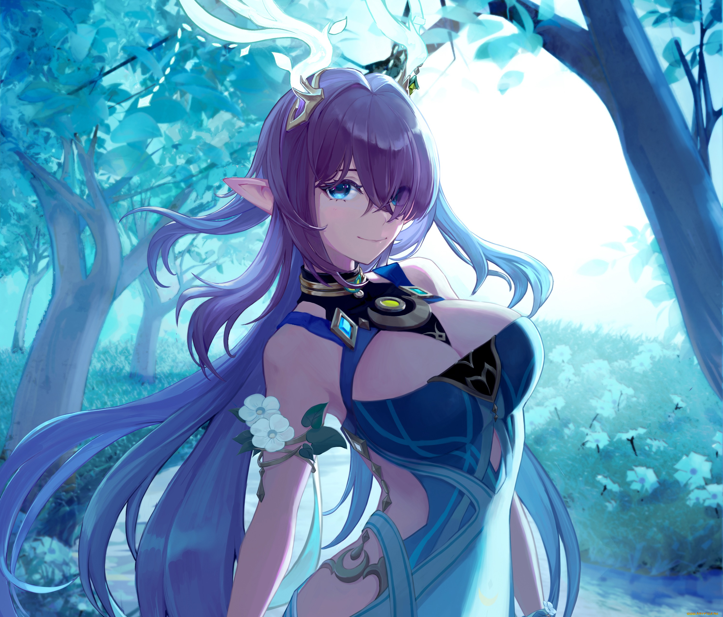 аниме, genshin, impact, девушка