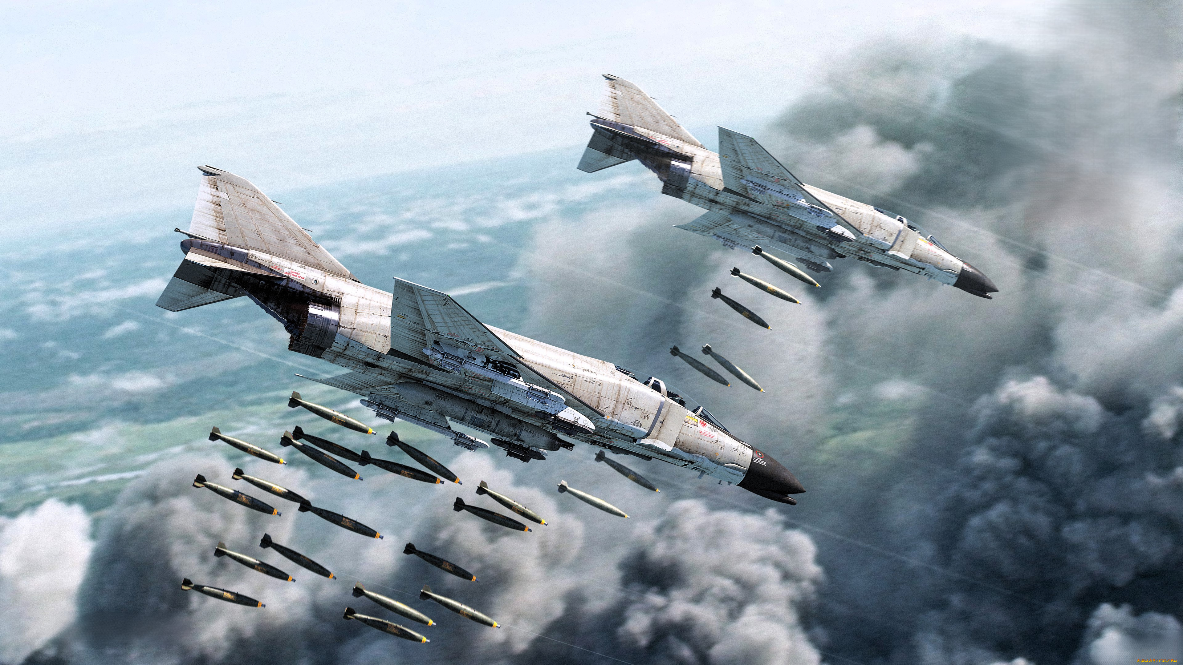 видео, игры, war, thunder, самолеты, полет, бомбы, облака