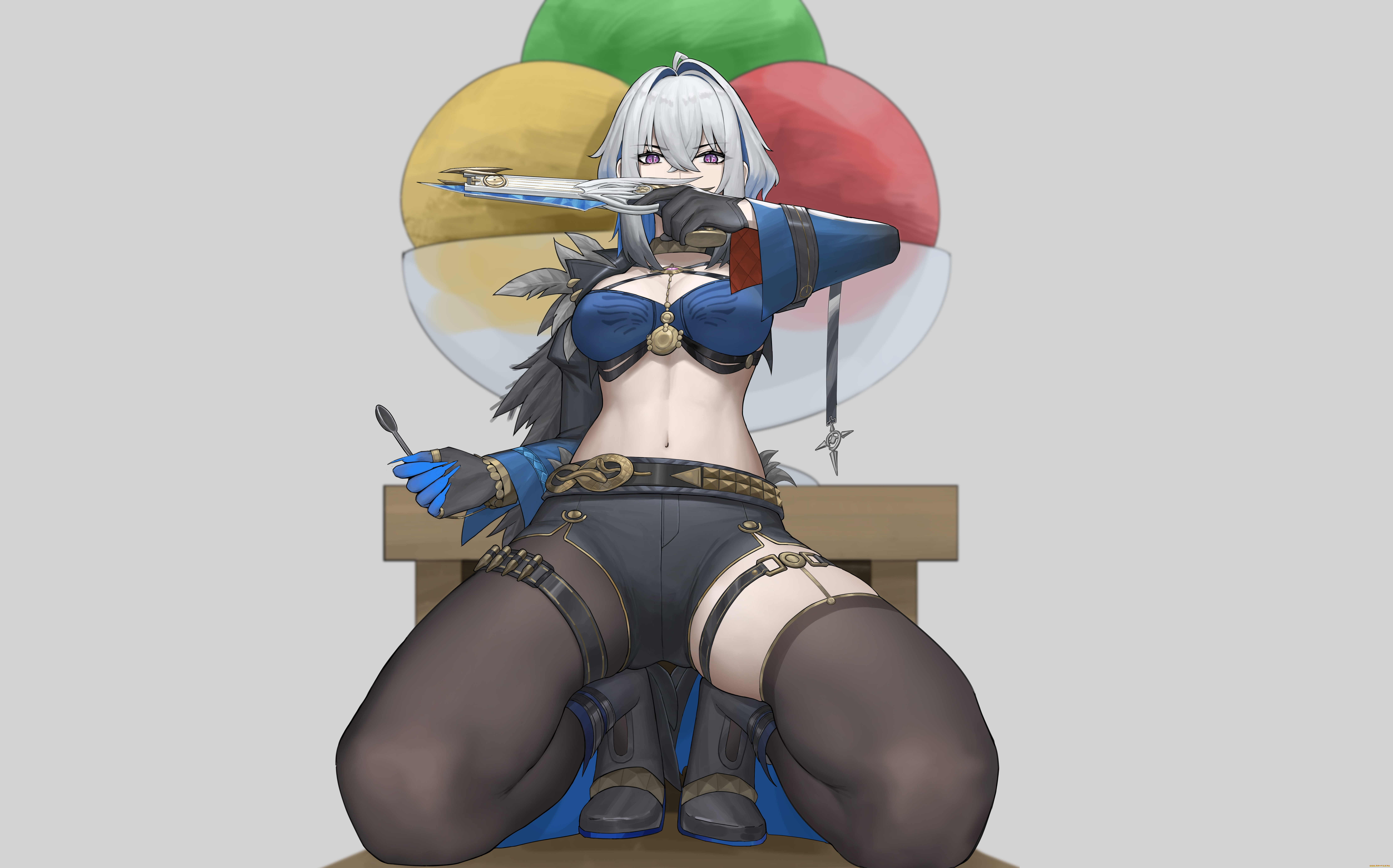 аниме, wuthering, waves, девушка