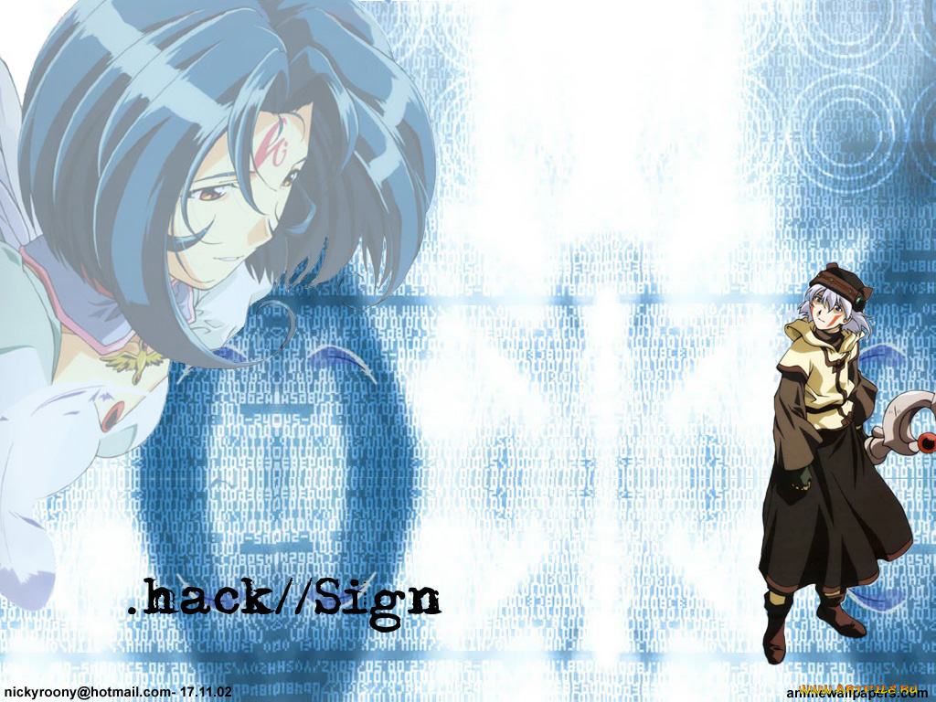 аниме, hack, sign