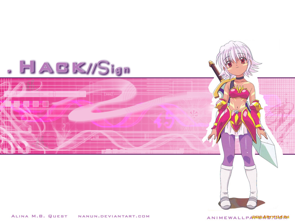аниме, hack, sign