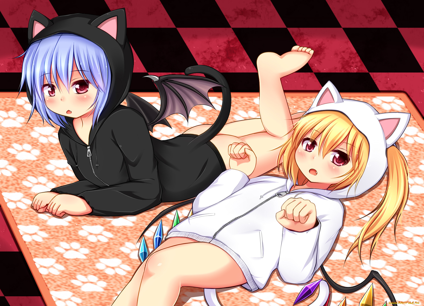 аниме, touhou, flandre, scarlet, remilia