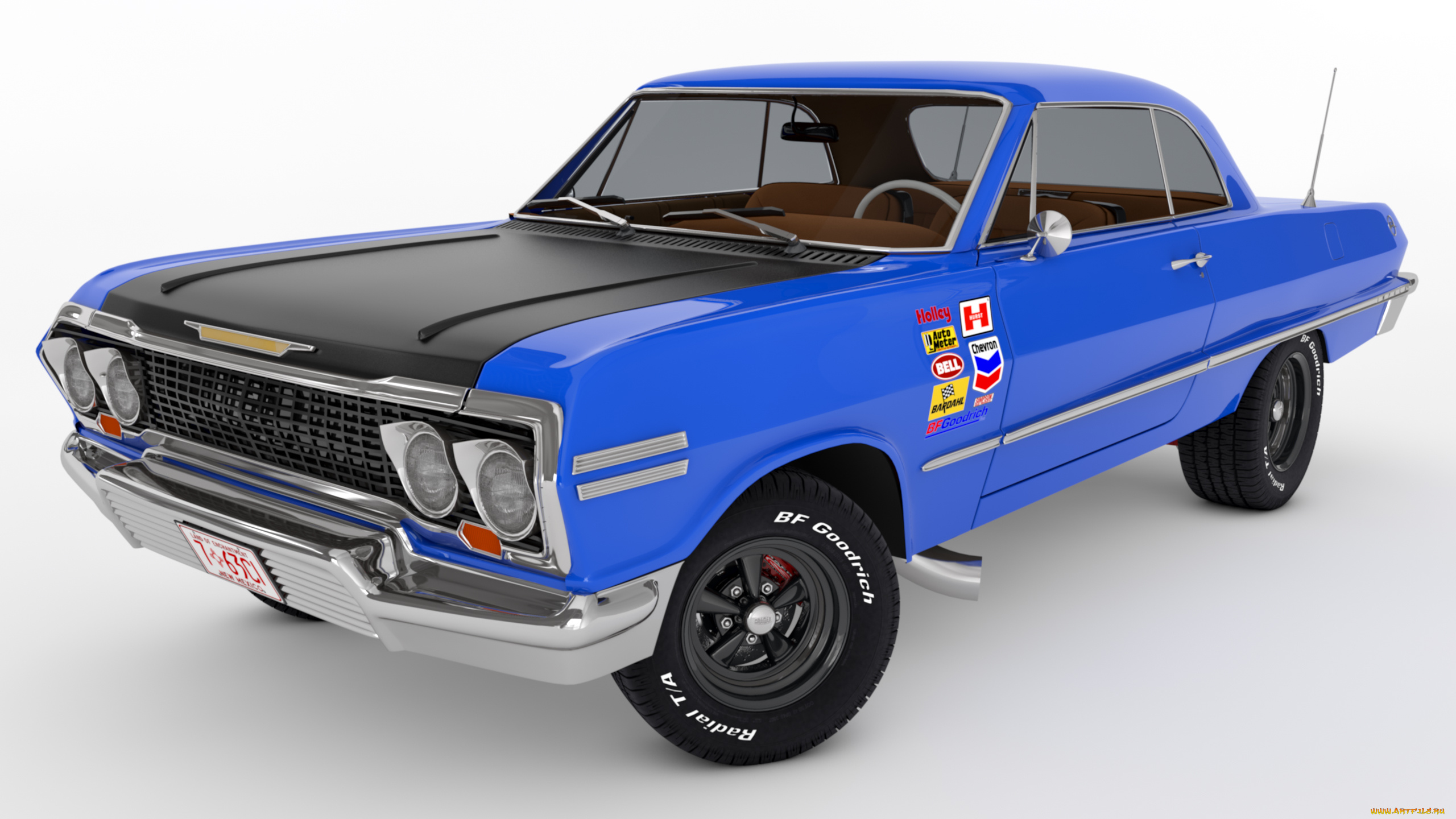 автомобили, 3д, chevrolet, 1963, impala