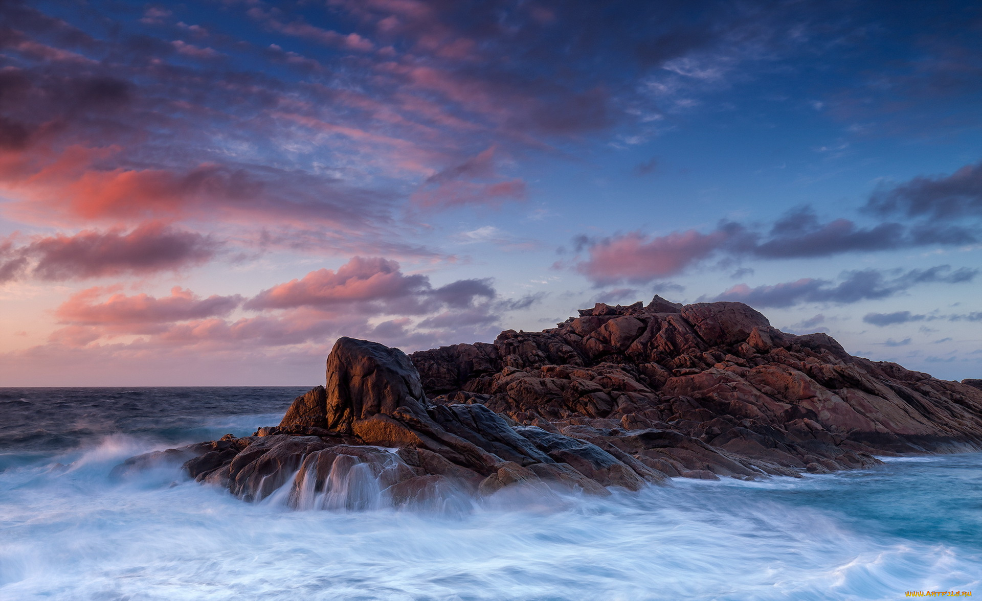 природа, побережье, закат, вода, облака, небо, гора, пейзаж, море