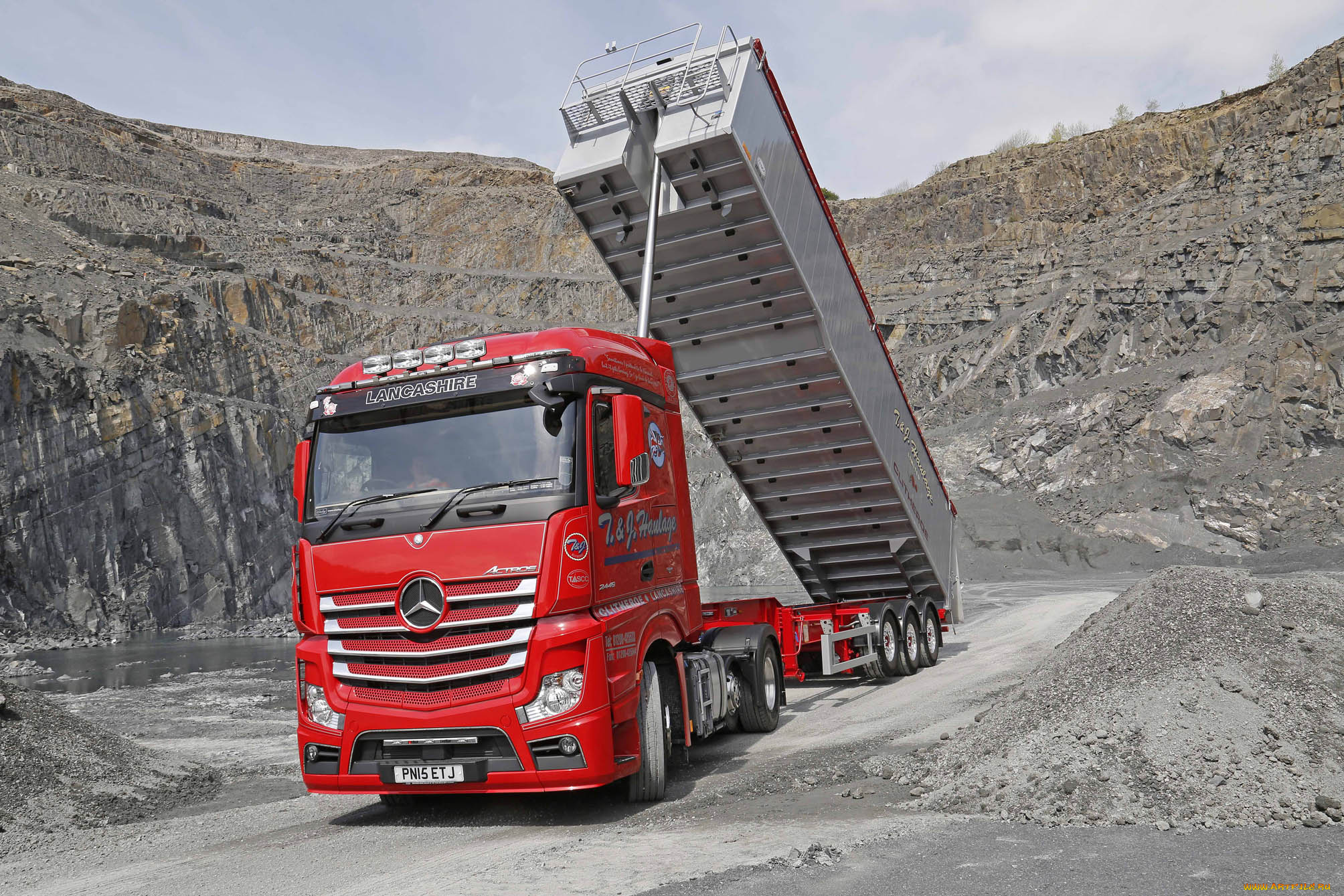 автомобили, mercedes, trucks, красный, mercedes-benz