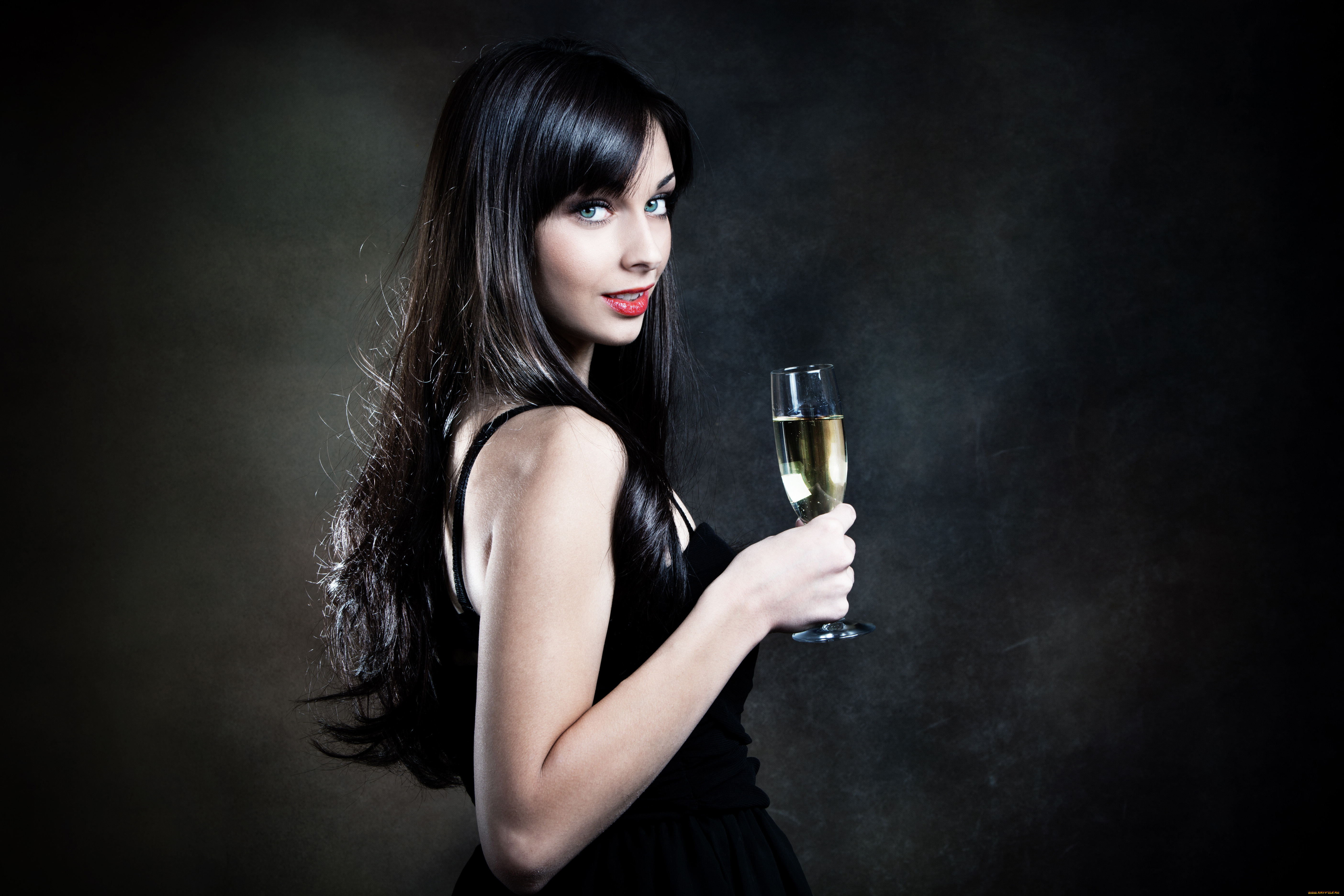 девушки, -unsort, , брюнетки, , шатенки, бокал