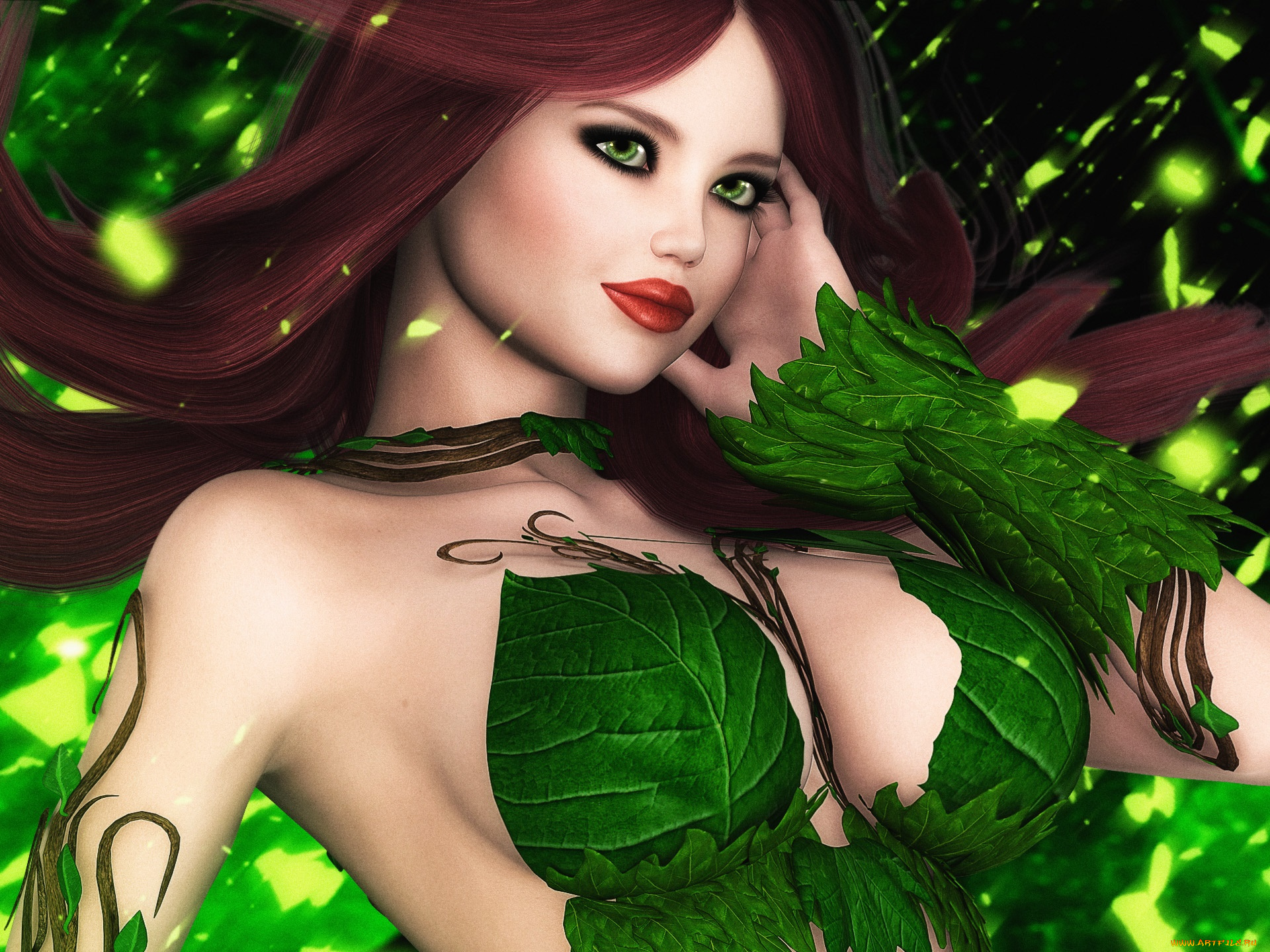 3д, графика, люди, , people, девушка, взгляд, фон