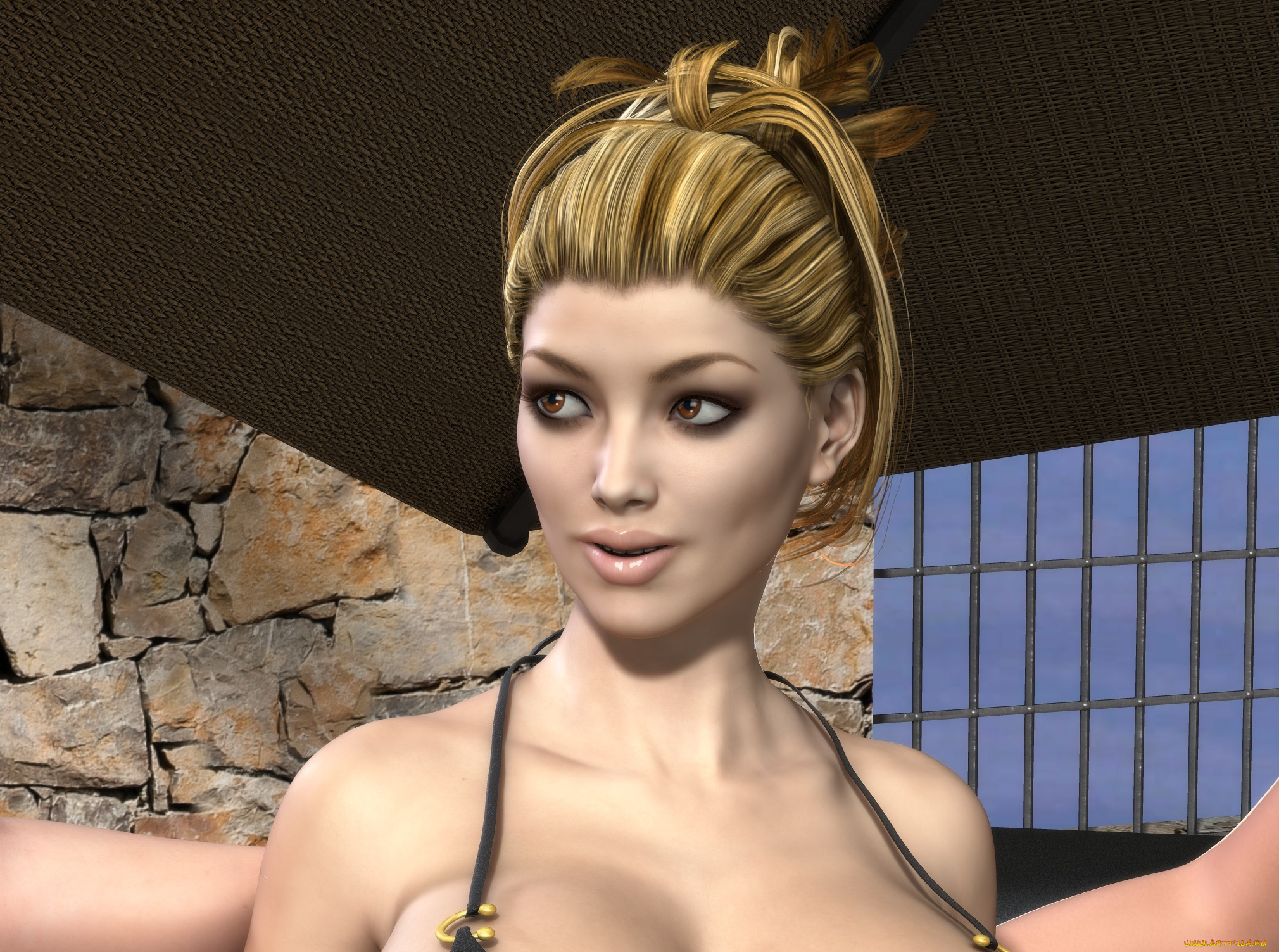 3д, графика, портрет, , portraits, девушка, взгляд, фон