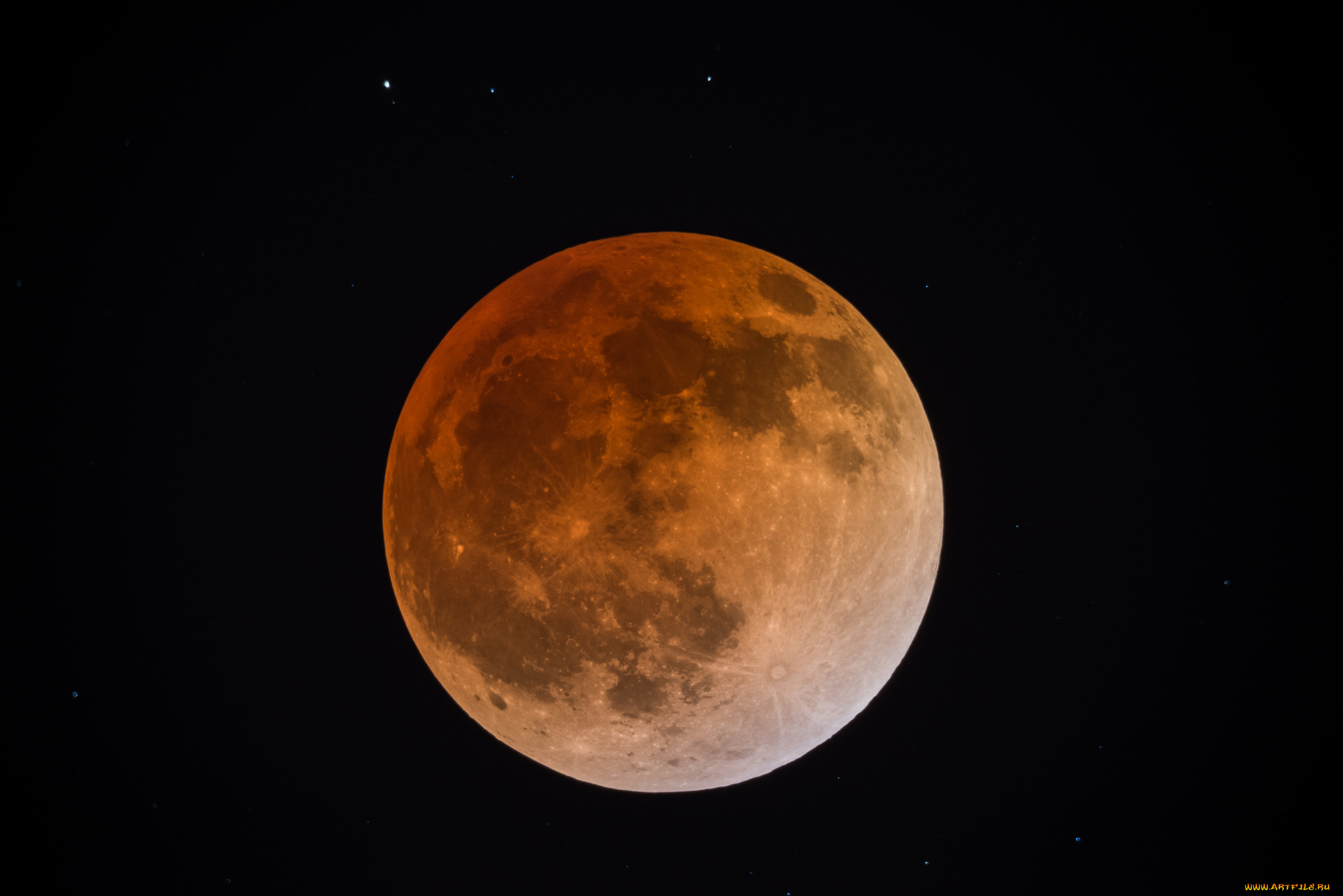 blood, moon, космос, луна, спутник