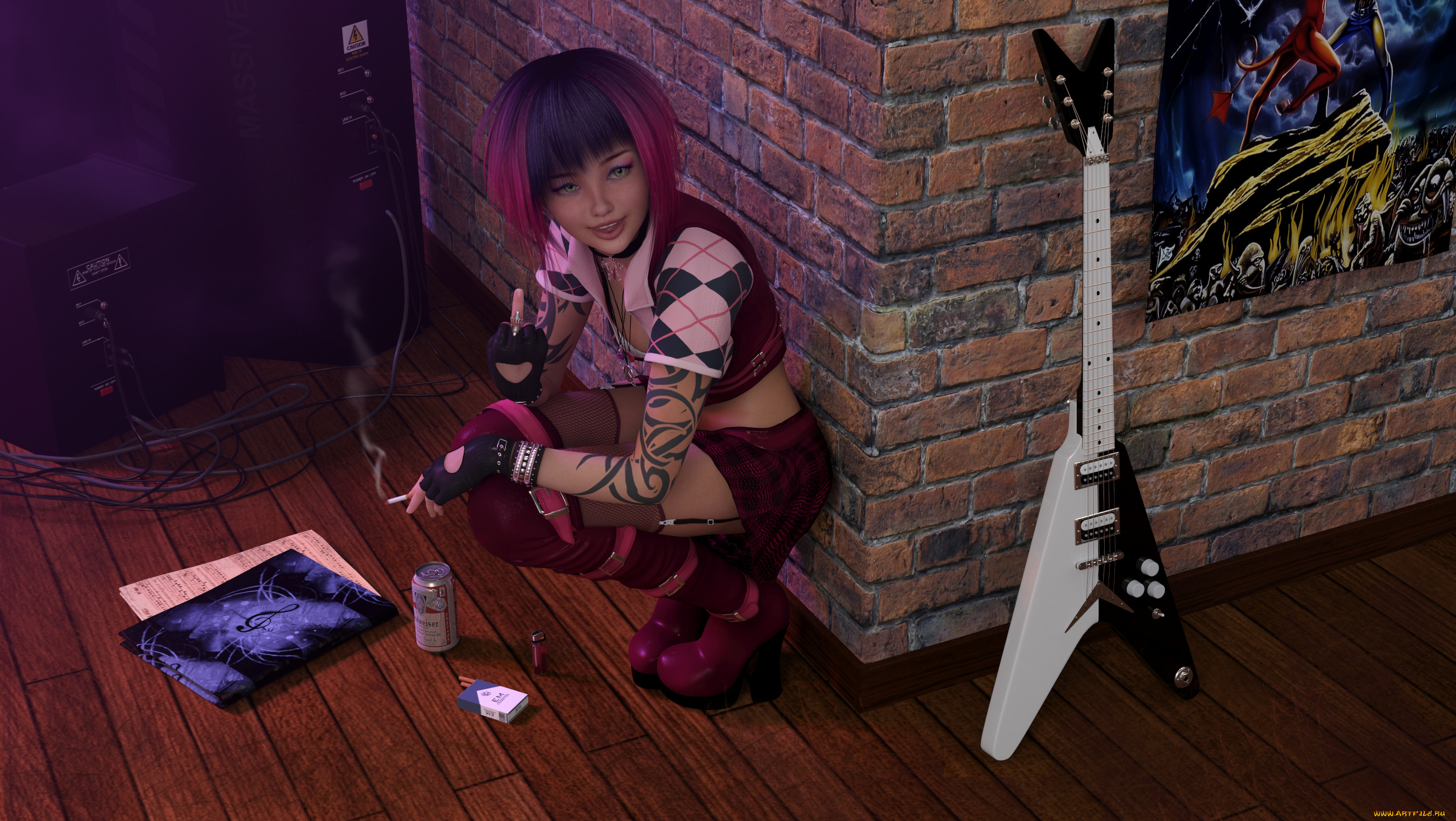 3д, графика, люди, , people, девушка, взгляд, фон