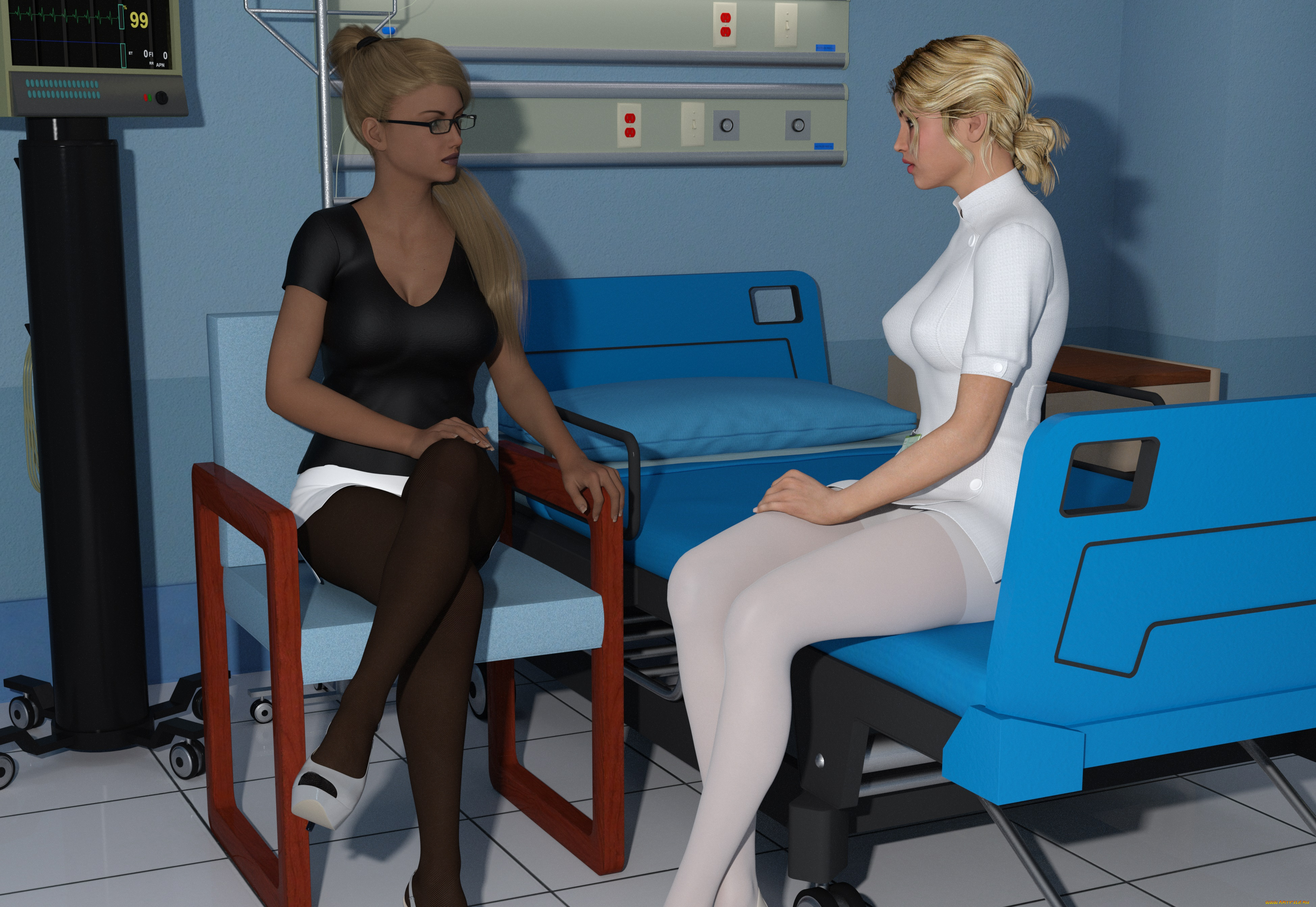 3д, графика, люди, , people, девушки, взгляд, фон