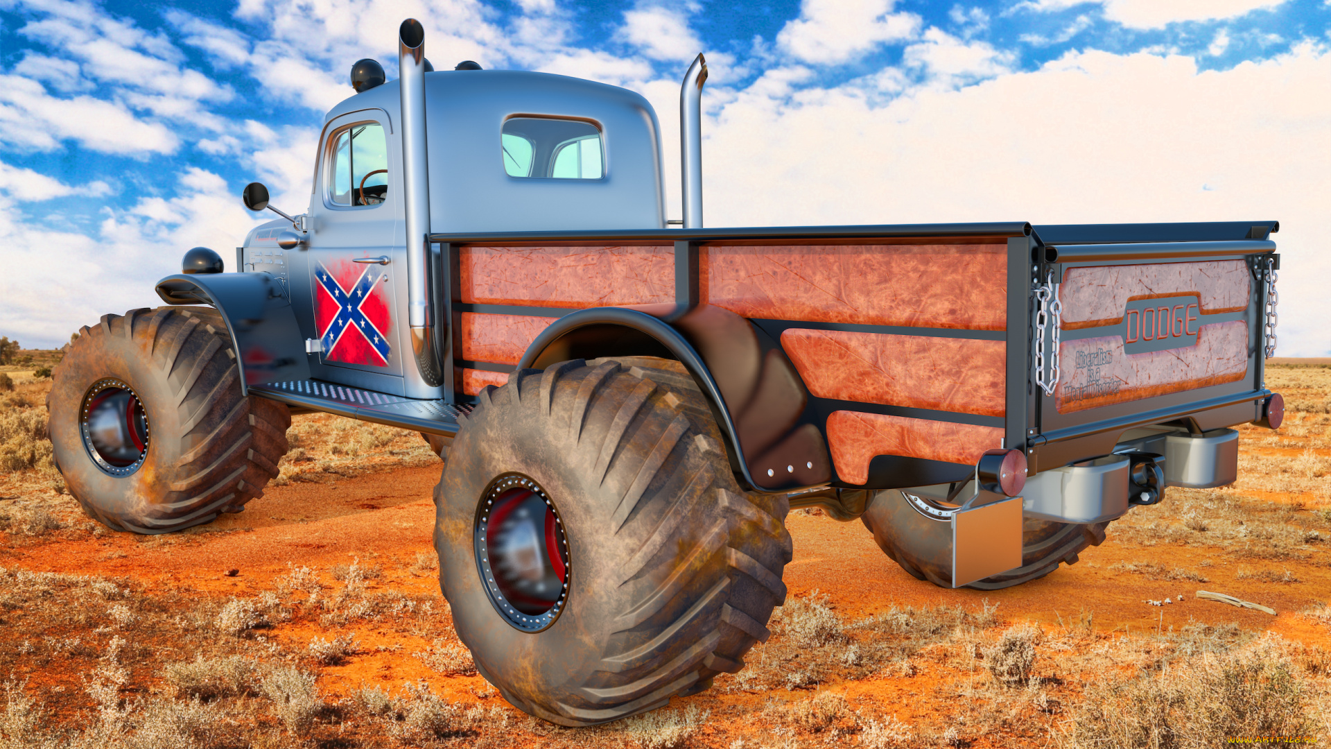 автомобили, 3д, dodge