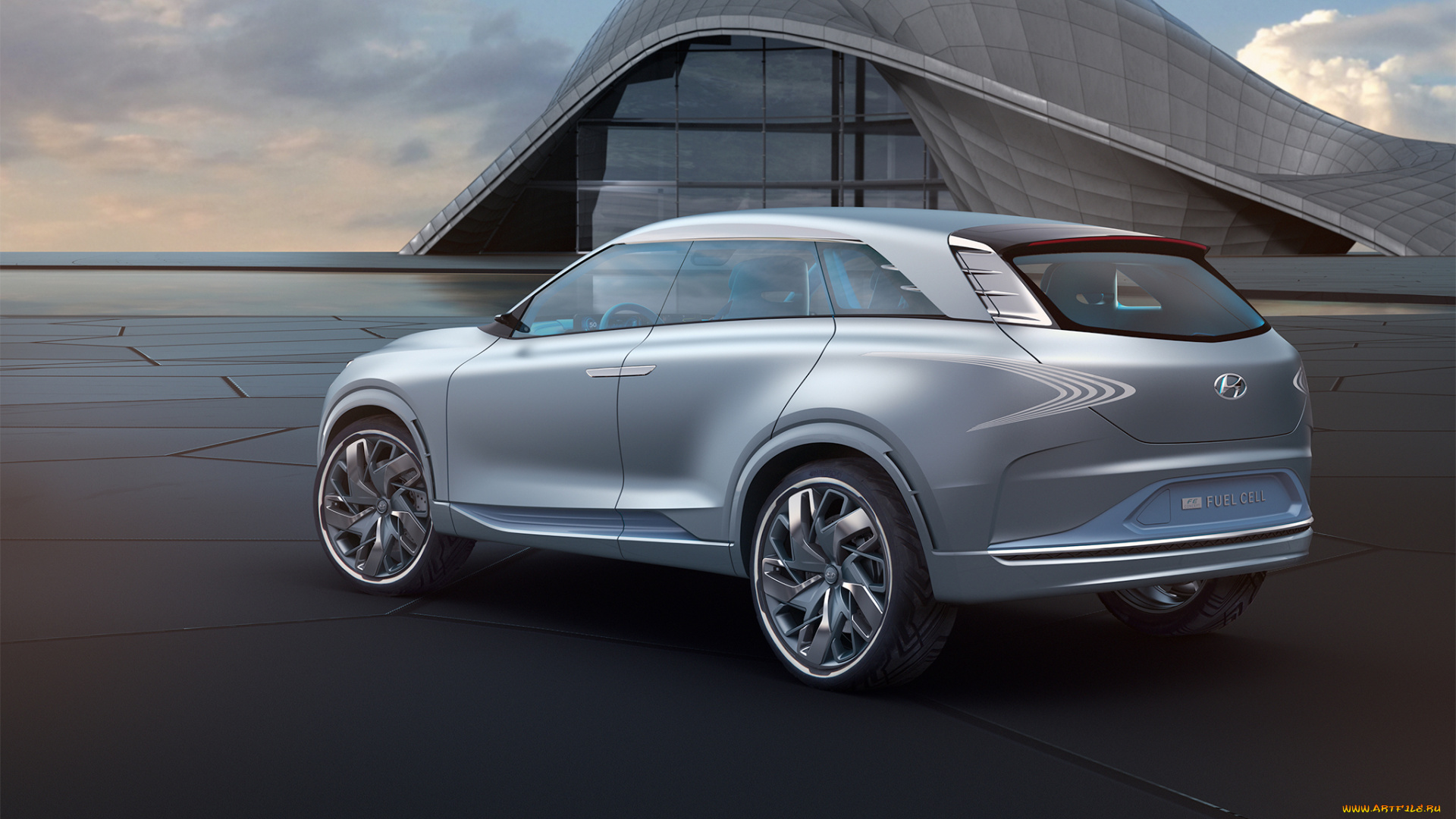 hyundai, releases, fe, fuel, cell, concept, 2018, автомобили, 3д, cell, fuel, fe, releases, concept, 2018, hyundai