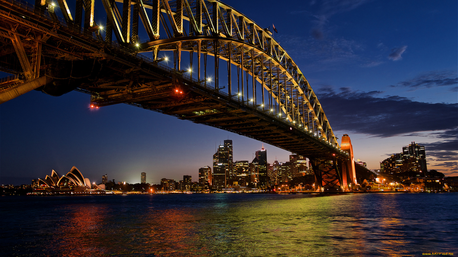 sydney, harbour, bridge, города, сидней, , австралия, простор