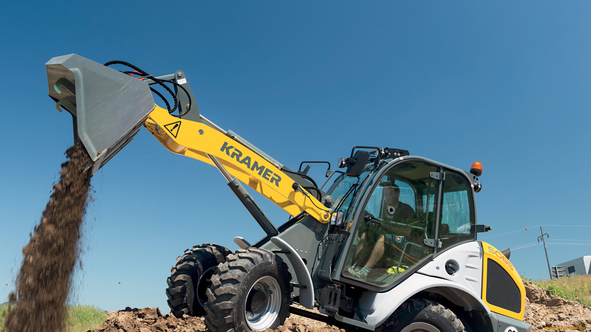 техника, фронтальные, погрузчики, kramer