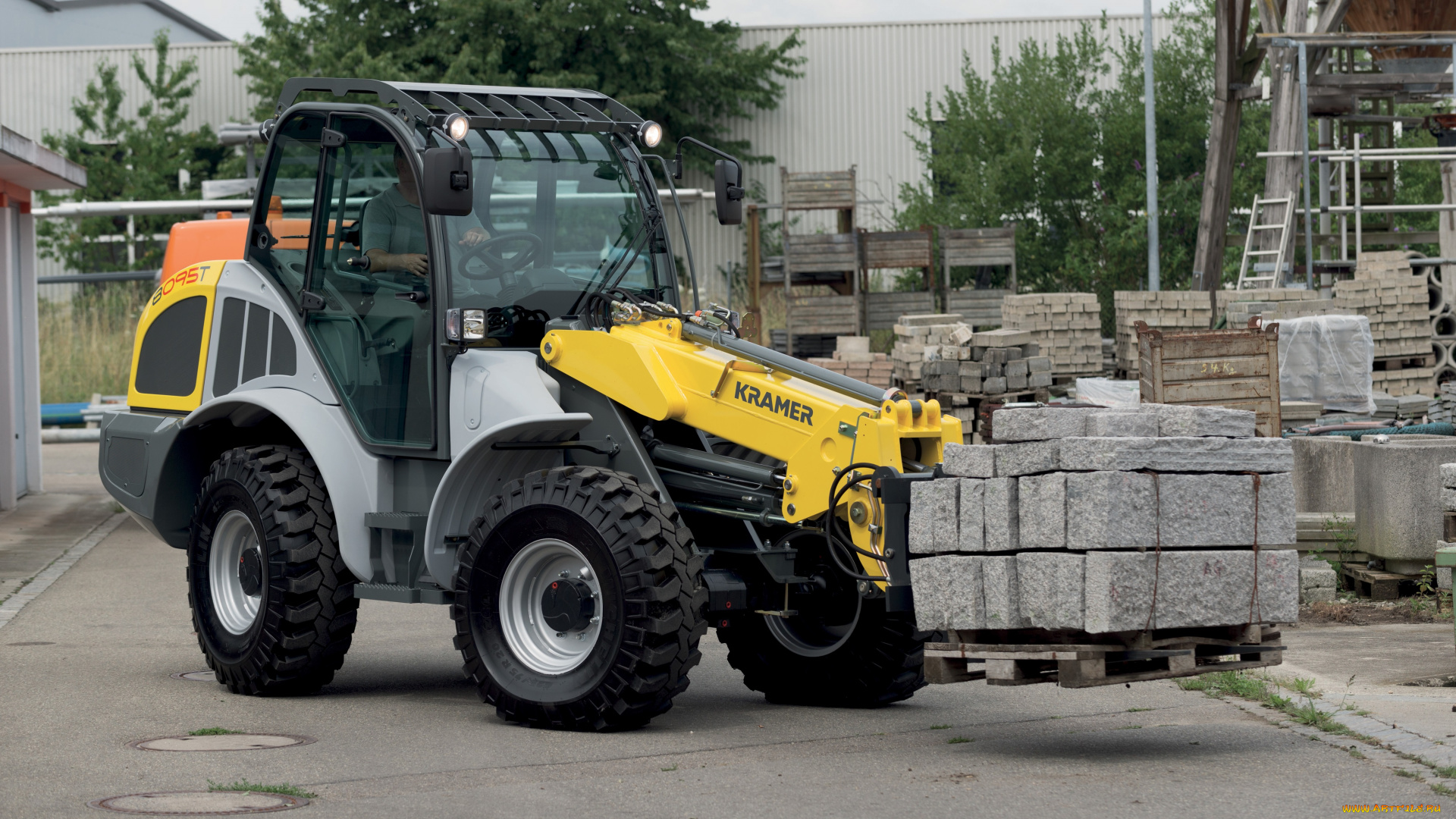 техника, фронтальные, погрузчики, kramer