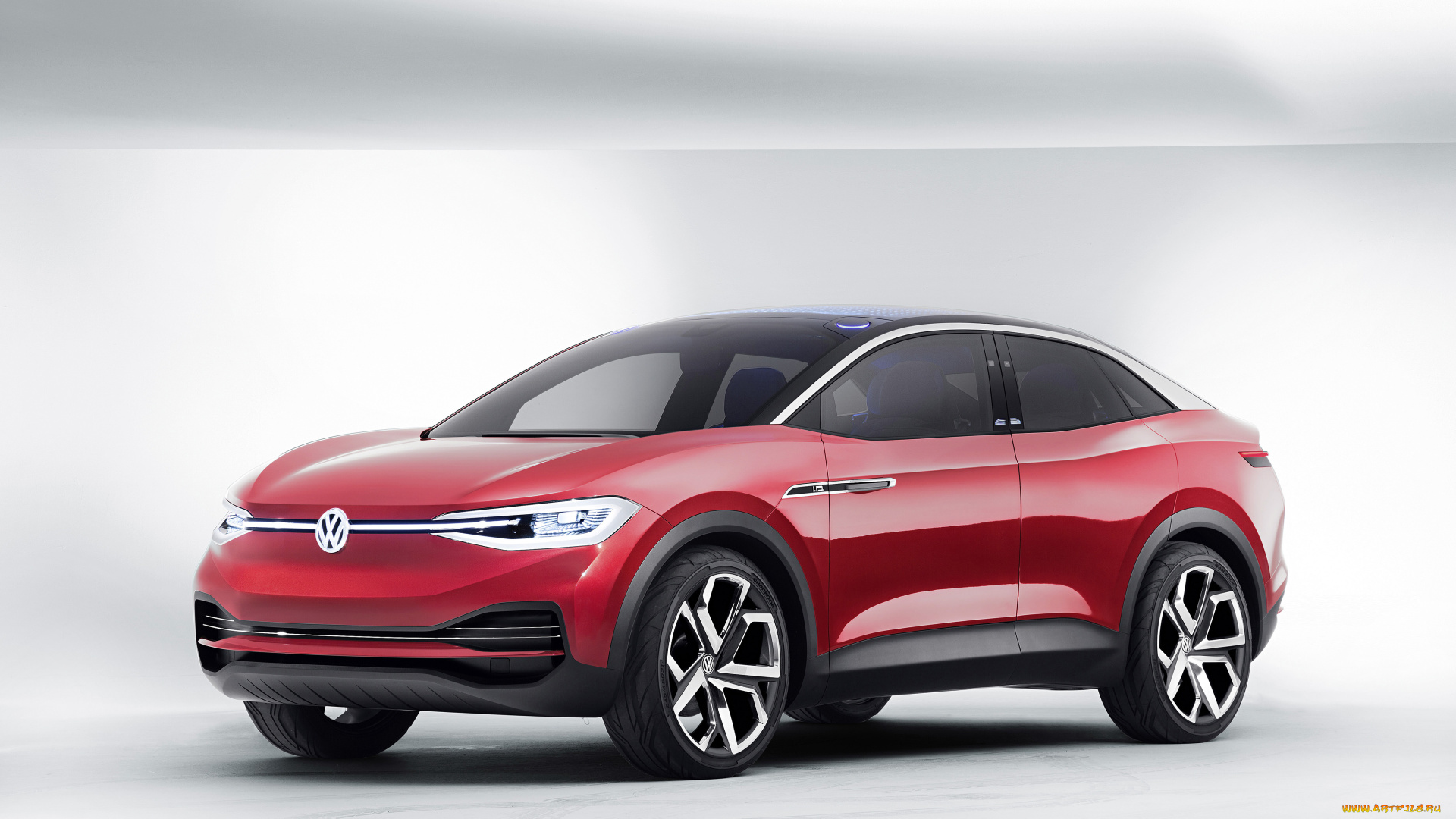 volkswagen, id, crozz, electric, crossover, concept, 2017, автомобили, volkswagen, красный, id, 2017, concept, crossover, electric, crozz
