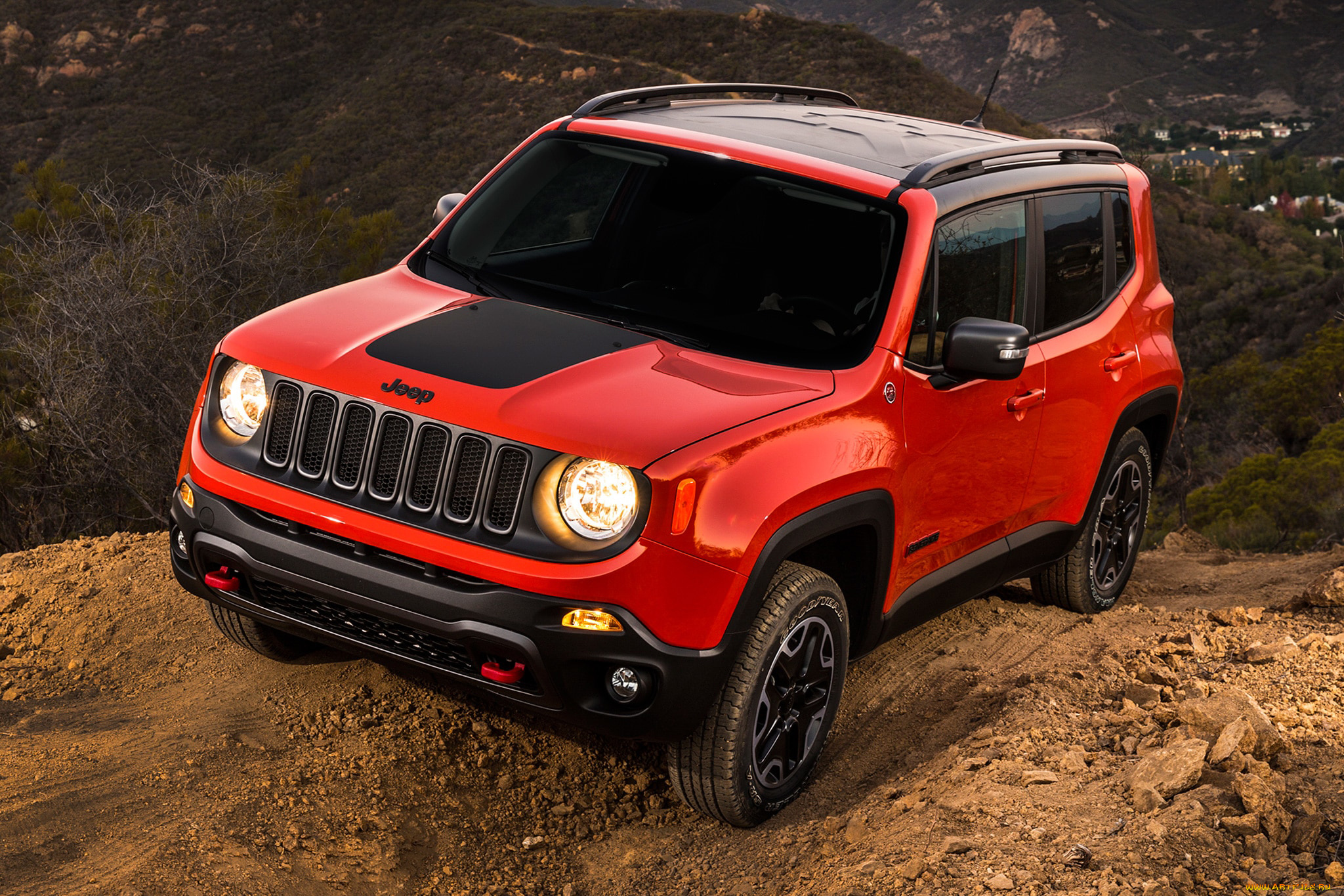 jeep, renegade, 2017, автомобили, jeep, внедорожник, 2017, renegade, красный