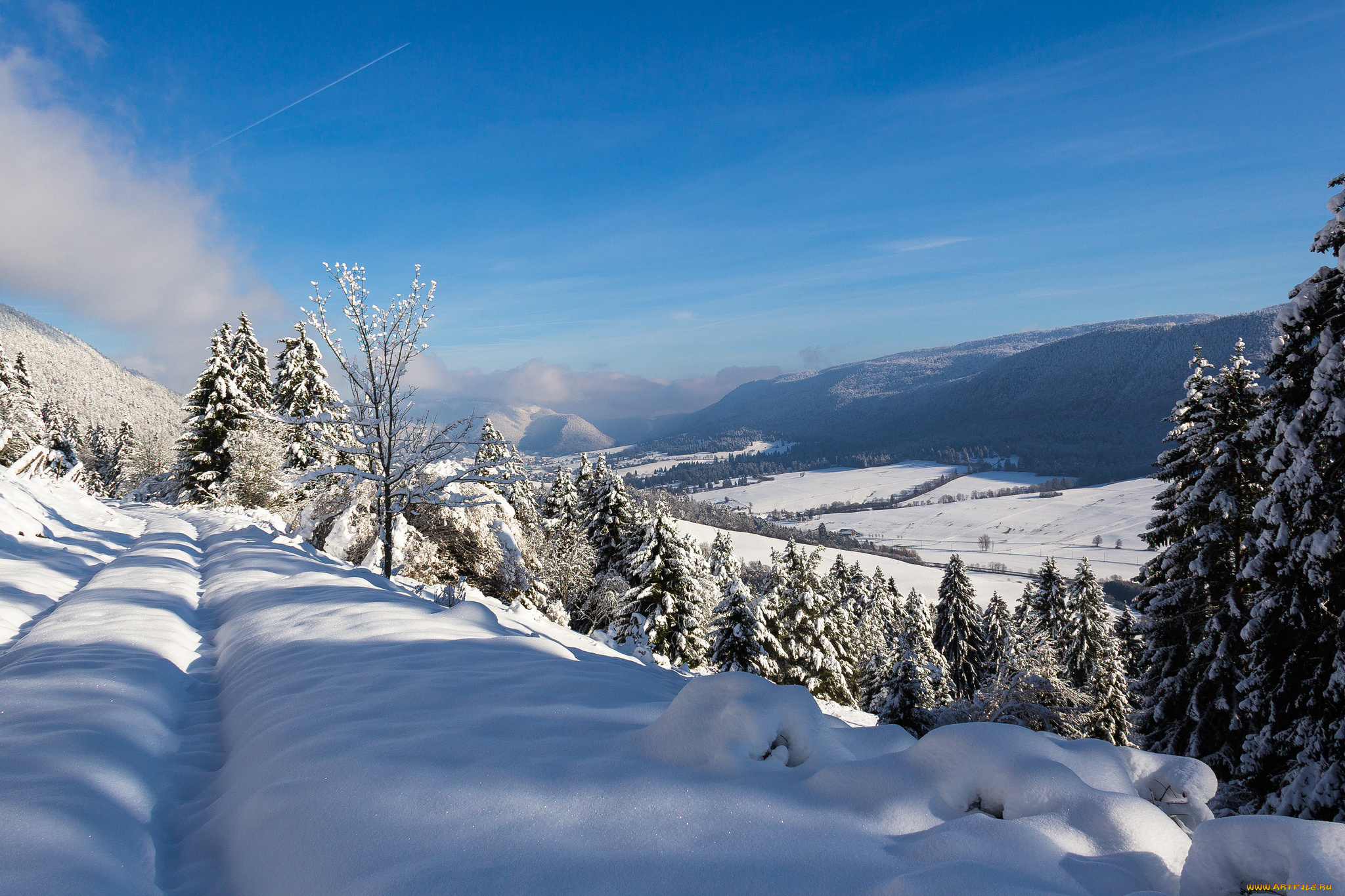 природа, зима, простор