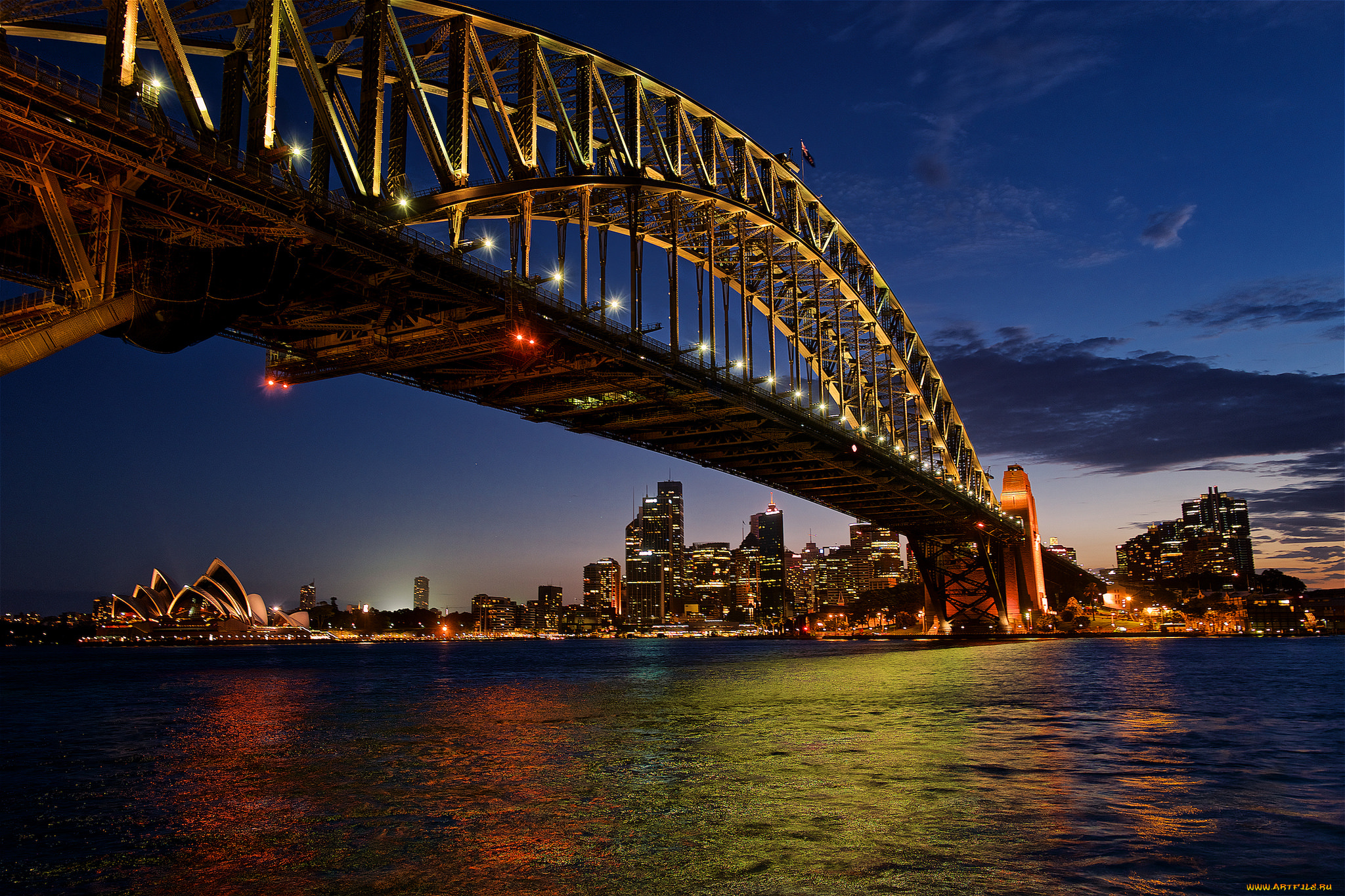 sydney, harbour, bridge, города, сидней, , австралия, простор