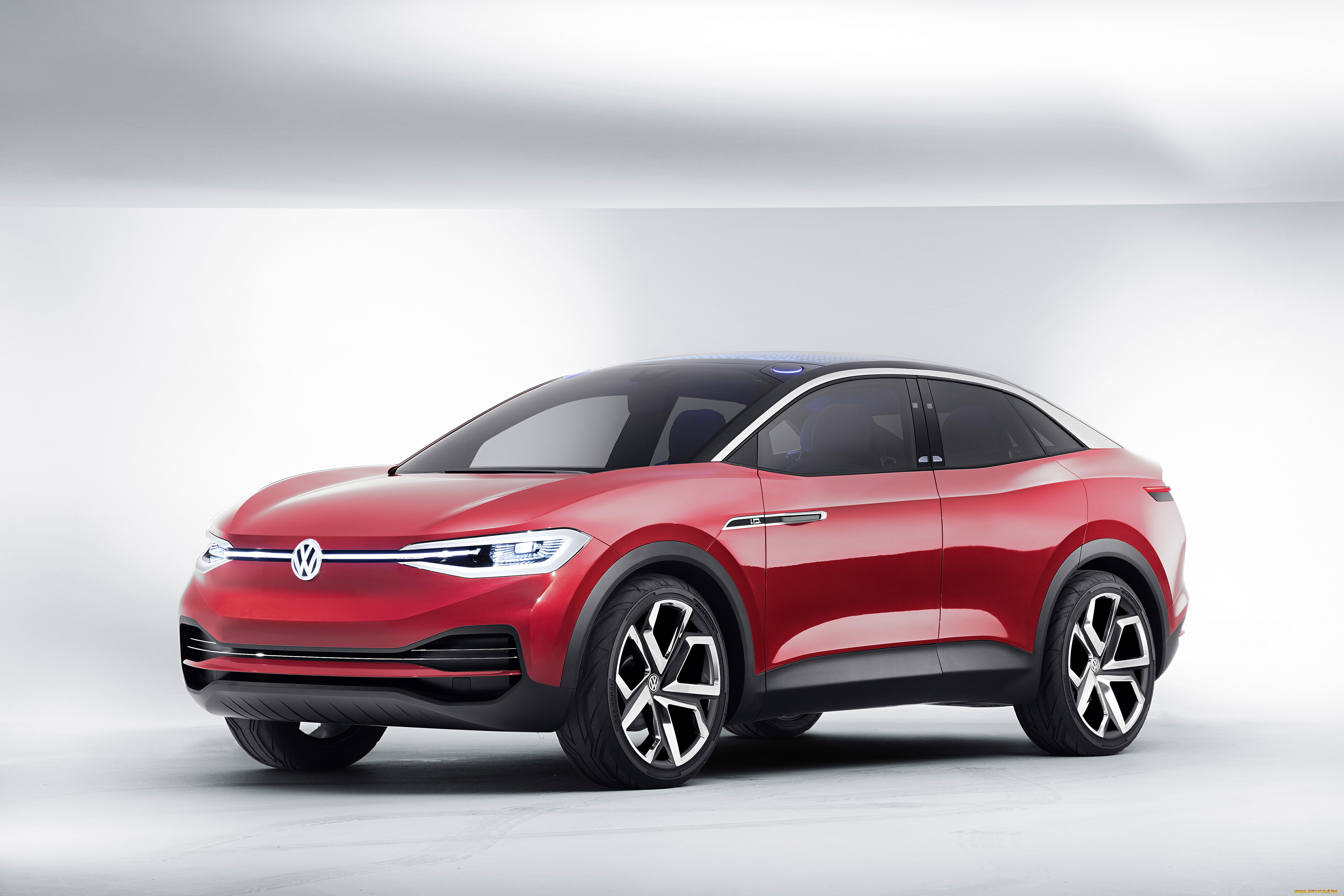 volkswagen, id, crozz, electric, crossover, concept, 2017, автомобили, volkswagen, красный, id, 2017, concept, crossover, electric, crozz