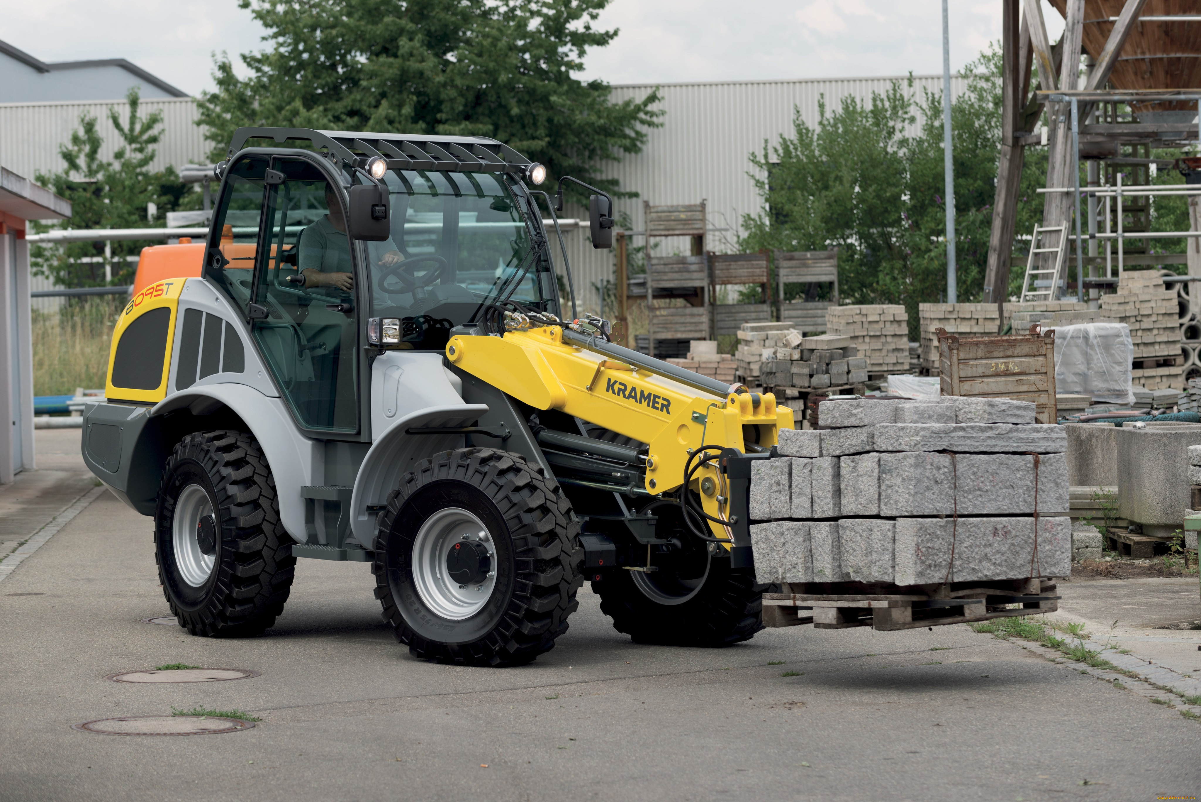 техника, фронтальные, погрузчики, kramer