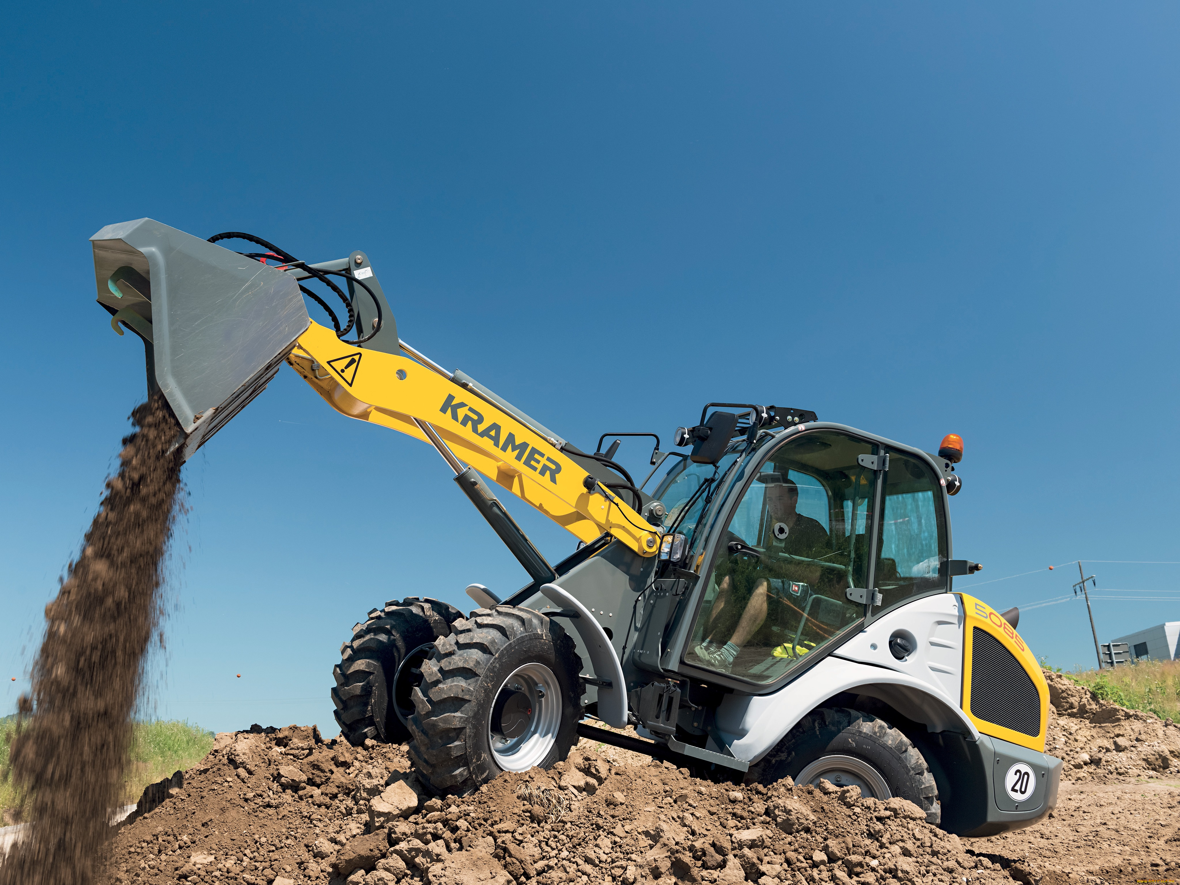 техника, фронтальные, погрузчики, kramer