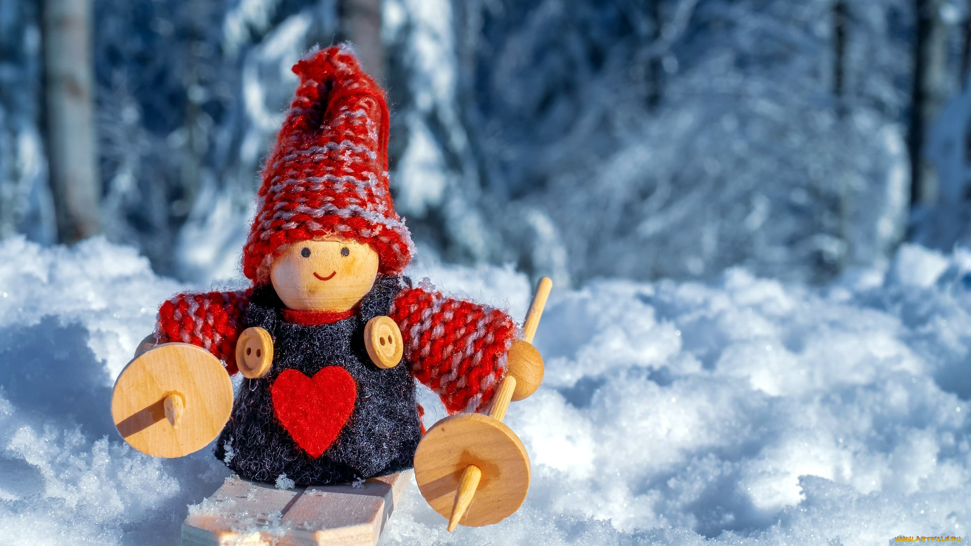 праздничные, фигурки, лыжи