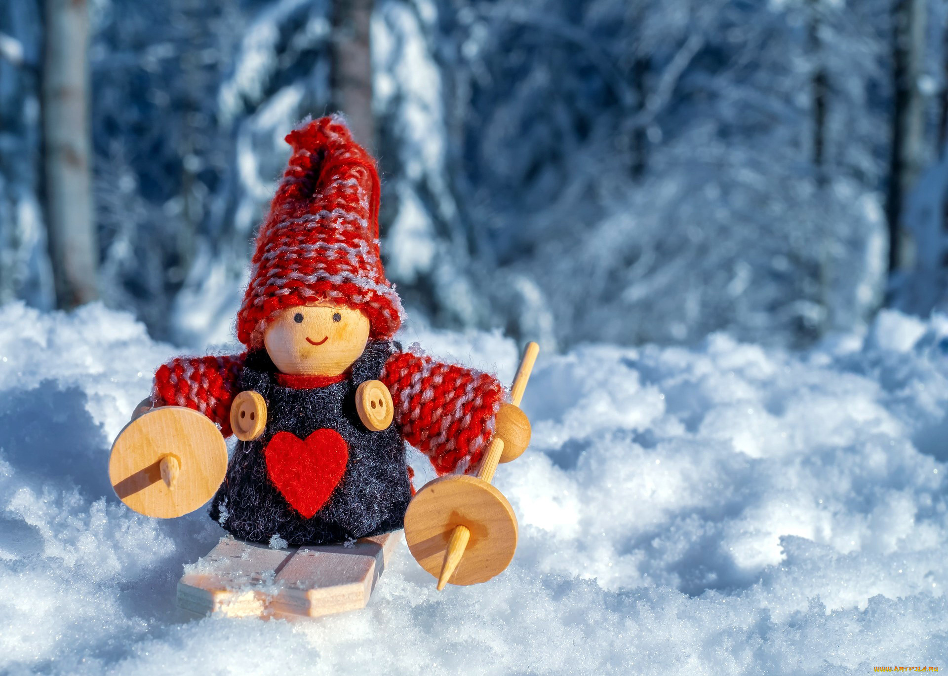 праздничные, фигурки, лыжи