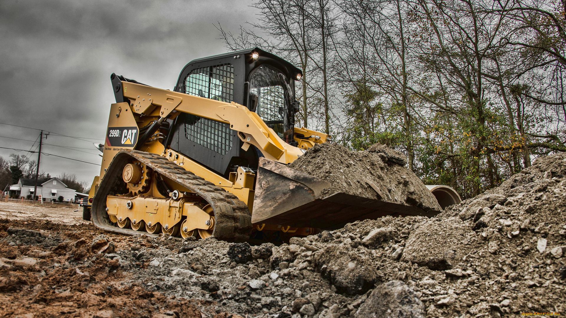 caterpillar, 299d2, техника, тракторы, на, гусенецах, экскаваторы, специальное, оборудование, сaterpillar, 299d2, cat, строительные, машины, hdr, 4k