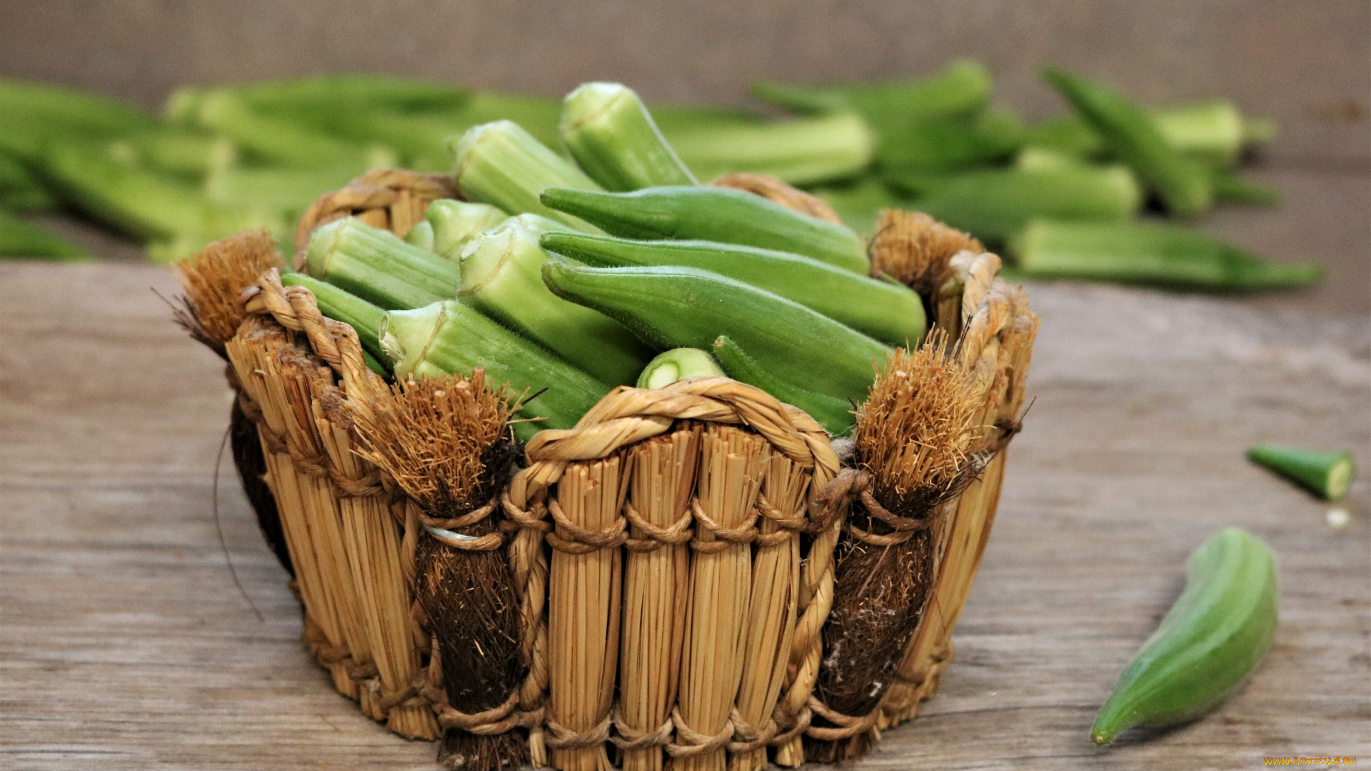 еда, окра, бамия, стручки