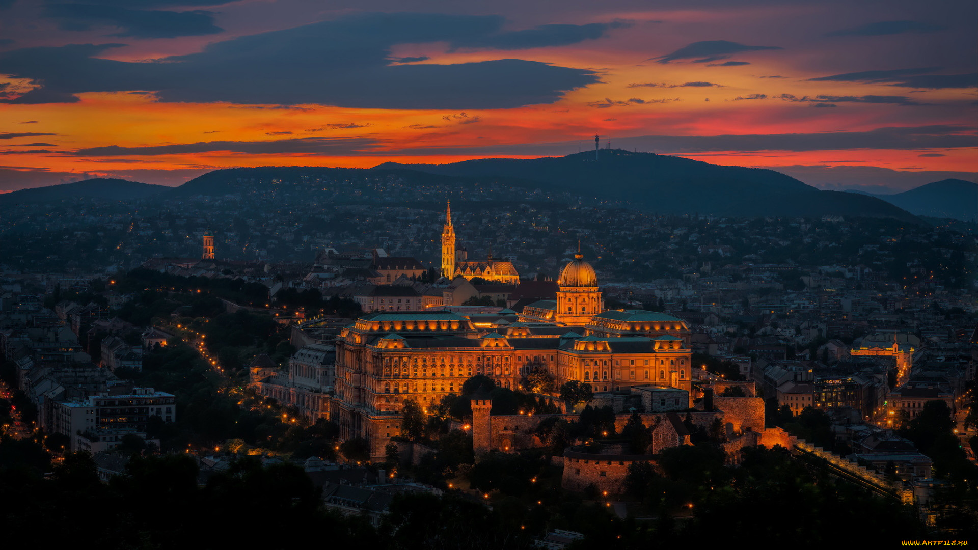 города, будапешт, , венгрия, панорама