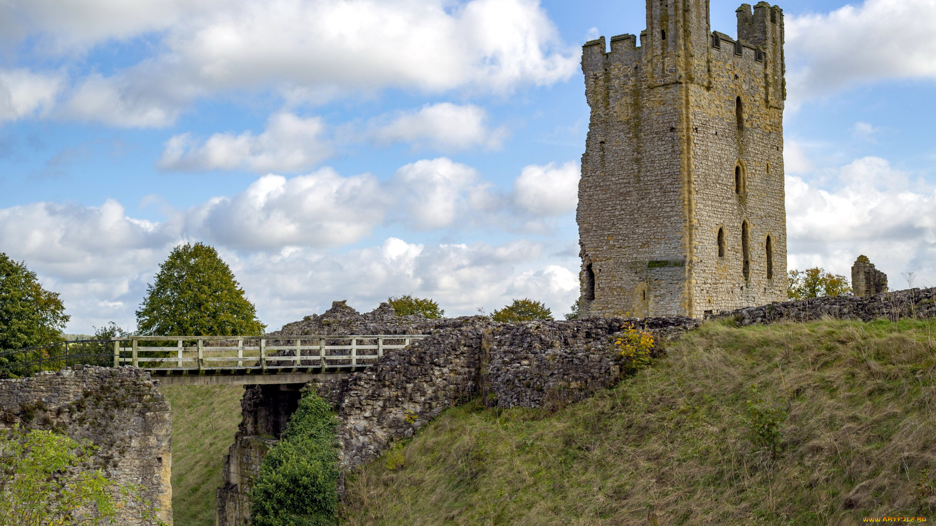 helmsley, castle, города, замки, англии, helmsley, castle