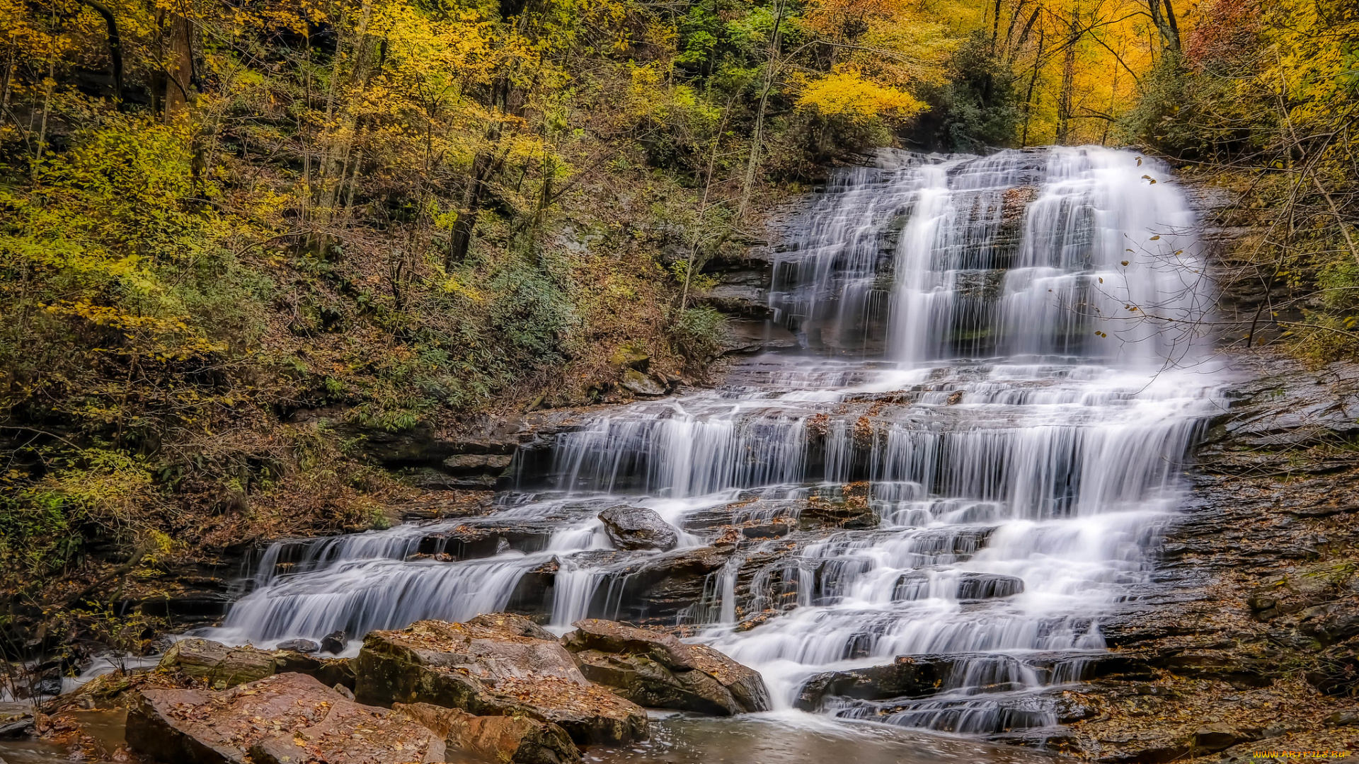 природа, водопады, простор